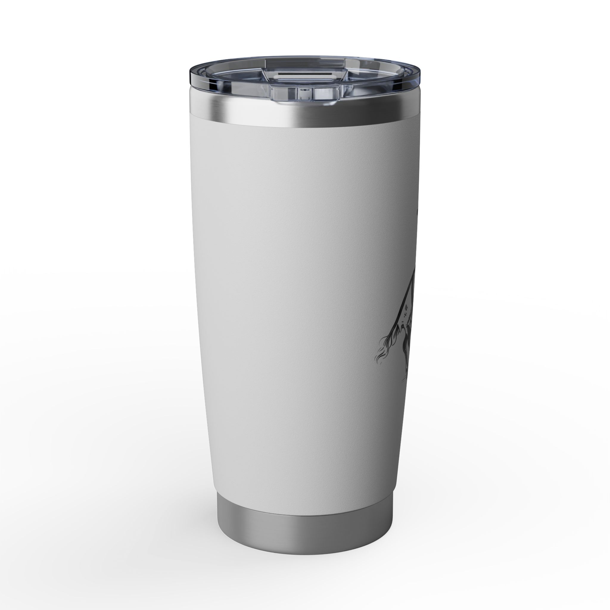THE KNIGHT OF THE LIGHT TUMBLER— Minimal Equestrian Knight Stainless Travel Mug - Image 3