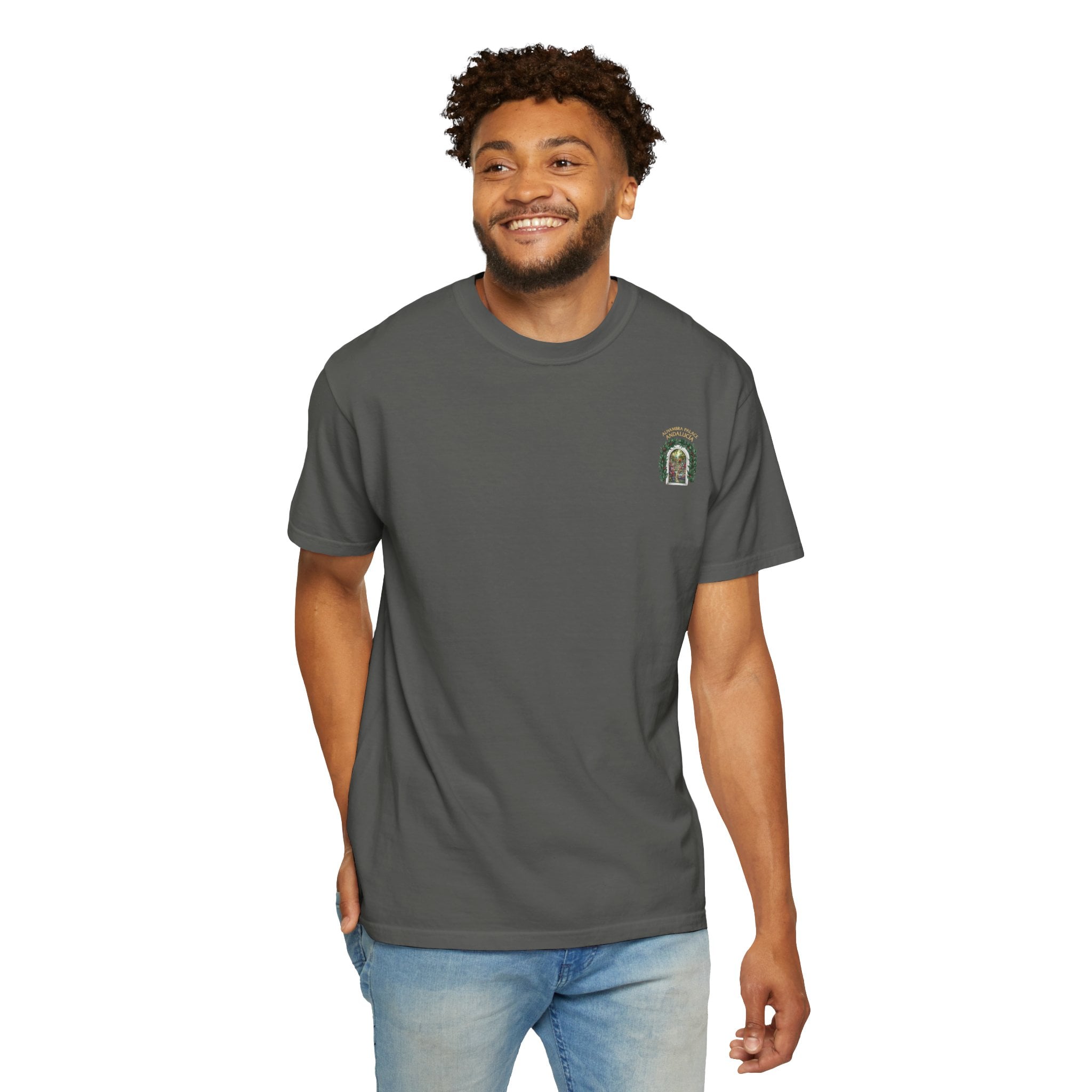 ALHAMBRA PALACE ANDALUCIA T‑Shirt — Vintage Floral Arch Travel Tee - Image 41