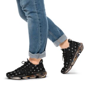 Archishop Matrix – Executive Black Mesh Sneakers — Lightweight Breathable Athletic Shoes with Subtle Pattern