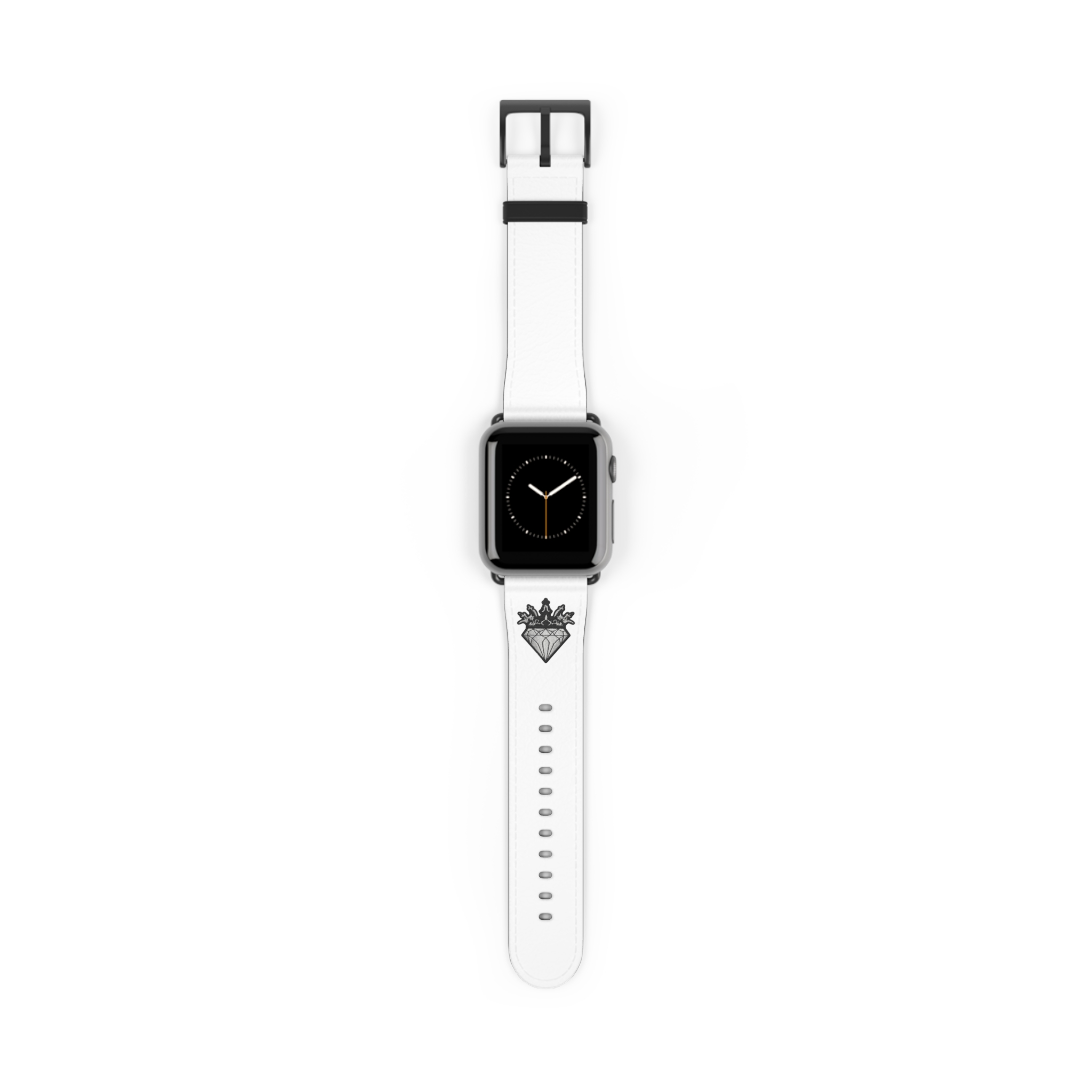 White Leather Watch Band | DIAMOND AND CO - Image 2