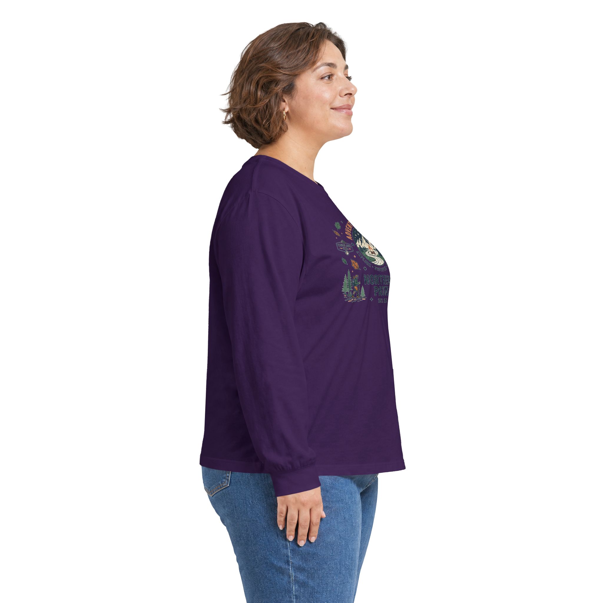Northern Paths Nature Long Sleeve Tee — Adventure Patch Graphic - Image 35