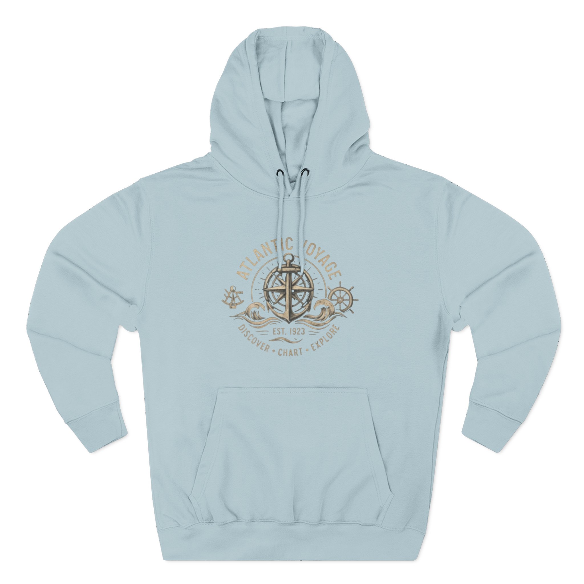 Nautical Anchor Compass Hoodie — Atlantic Voyage Graphic Pullover - Image 30