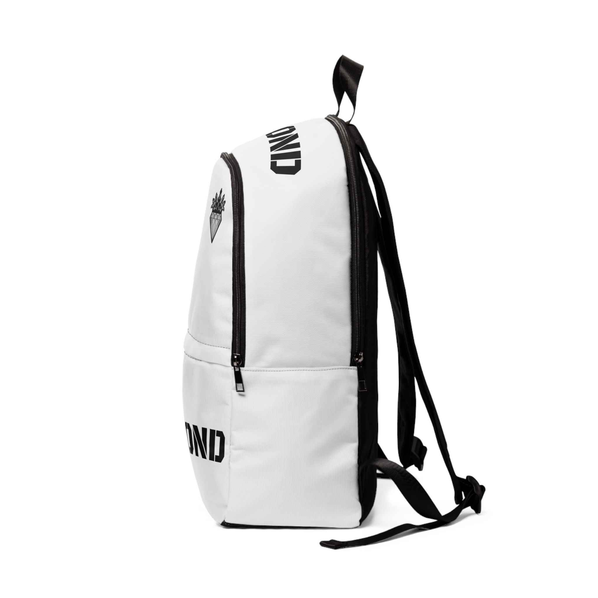 DIAMOND AND CO BACKPACK WHITE EDITION — White Fabric School & Everyday Bag - Image 3