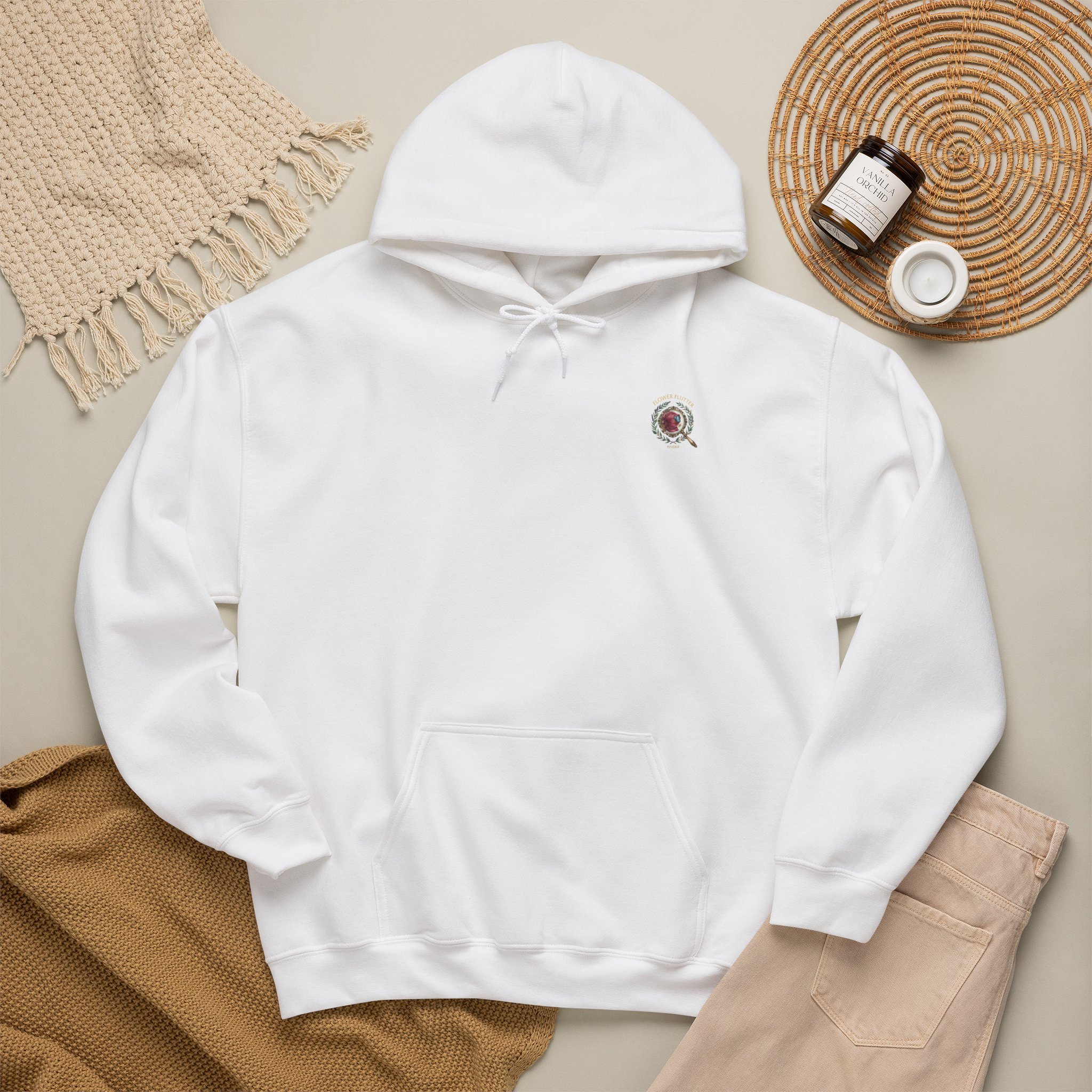 FLOWER FLUTTER FINDER COLLECTION HOODIE — Unisex Classic Pullover Hoodie - Image 16