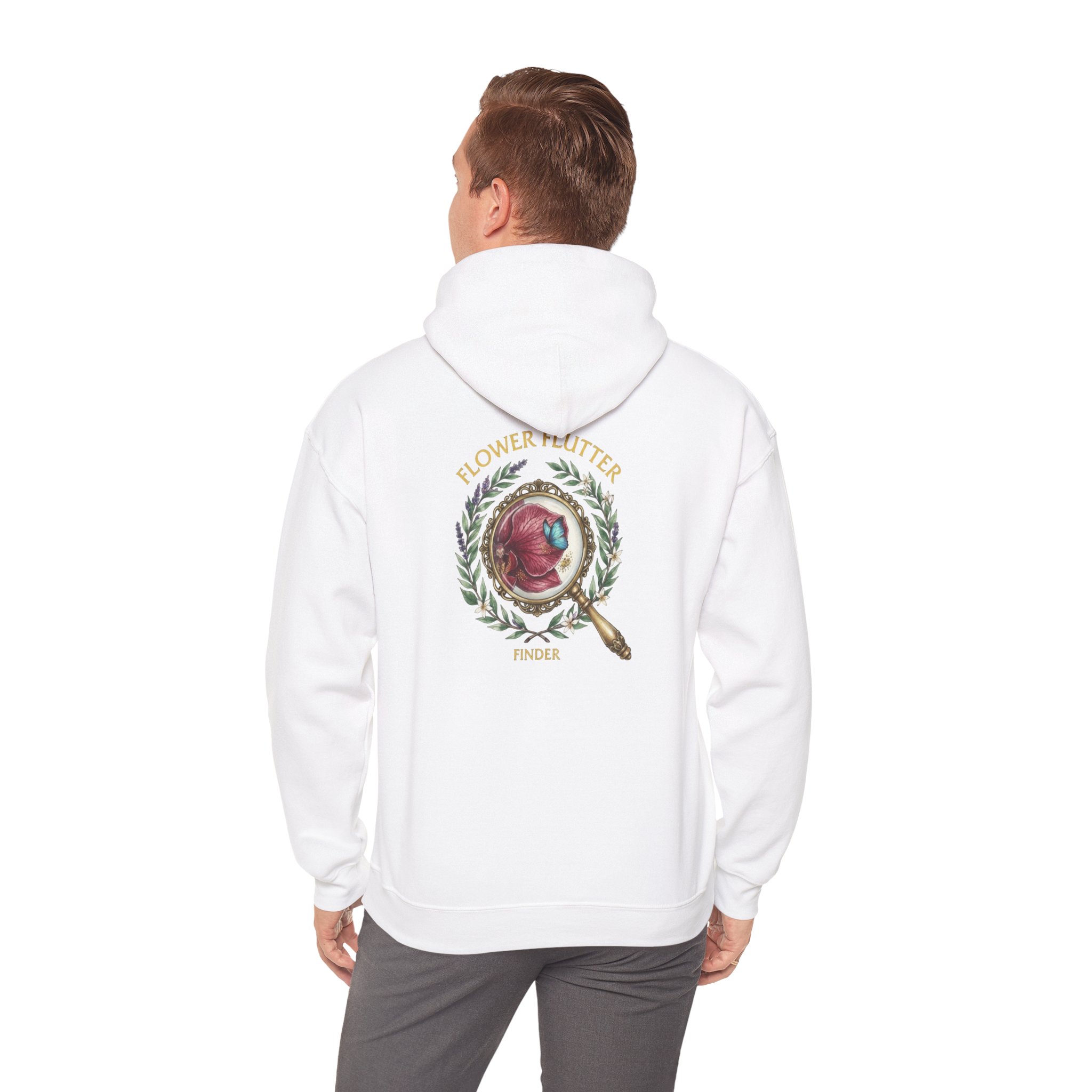 FLOWER FLUTTER FINDER COLLECTION HOODIE — Unisex Classic Pullover Hoodie - Image 11