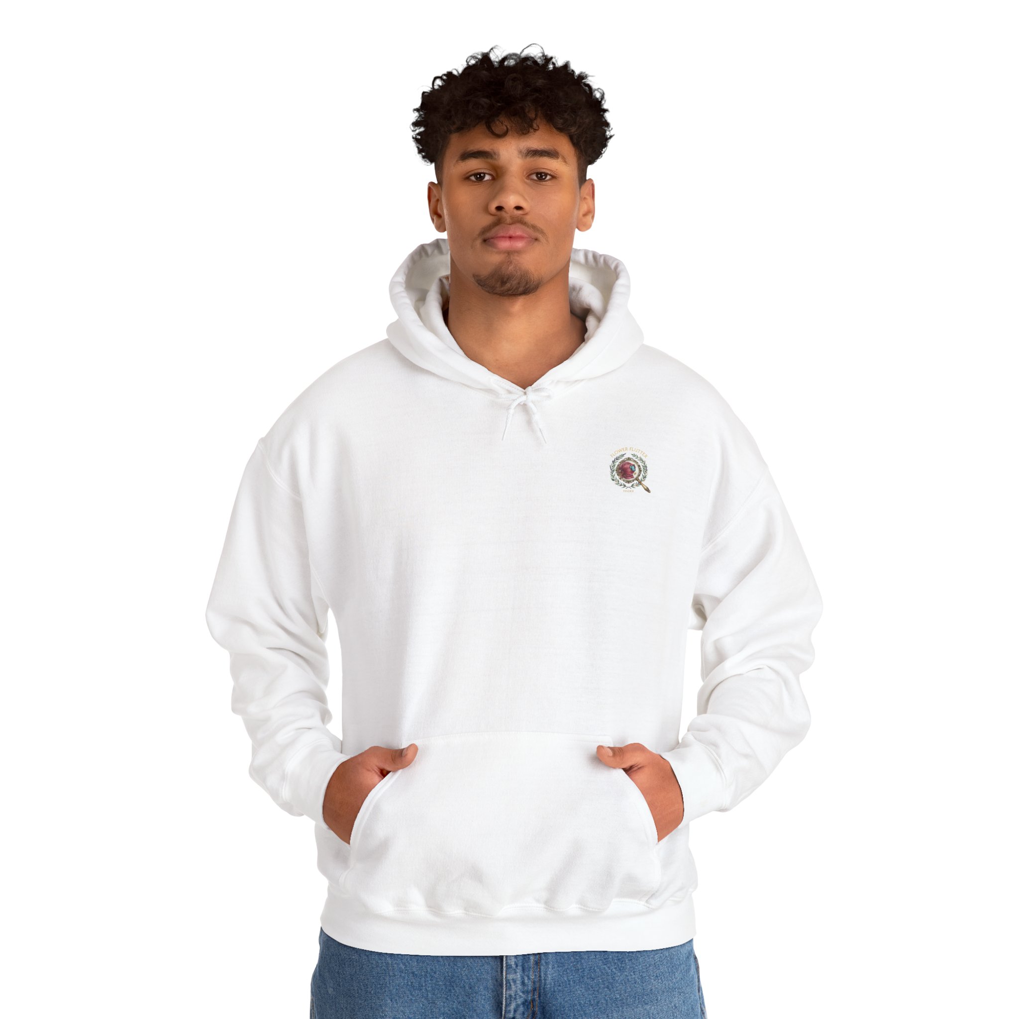 FLOWER FLUTTER FINDER COLLECTION HOODIE — Unisex Classic Pullover Hoodie - Image 14
