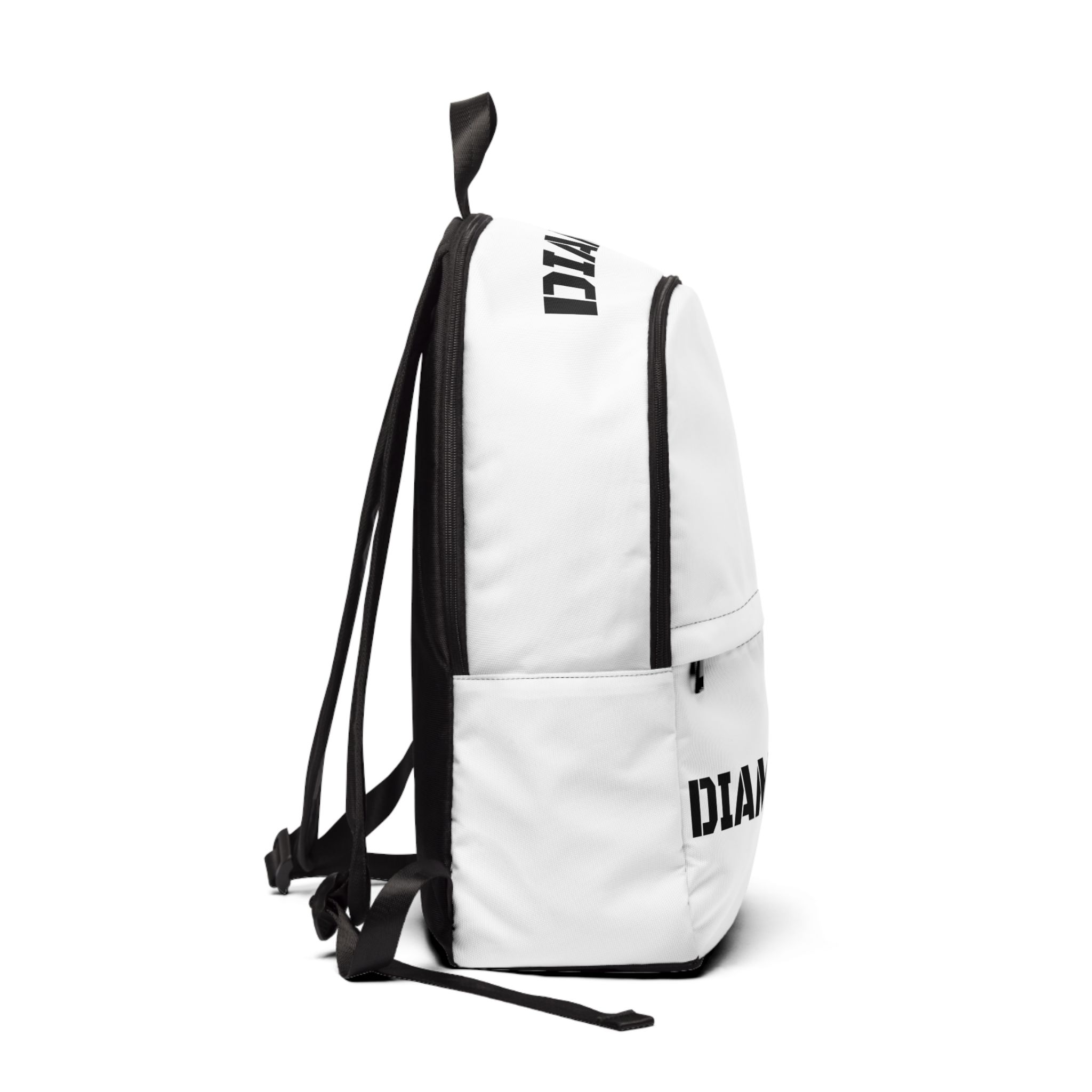 DIAMOND AND CO BACKPACK WHITE EDITION — White Fabric School & Everyday Bag - Image 2