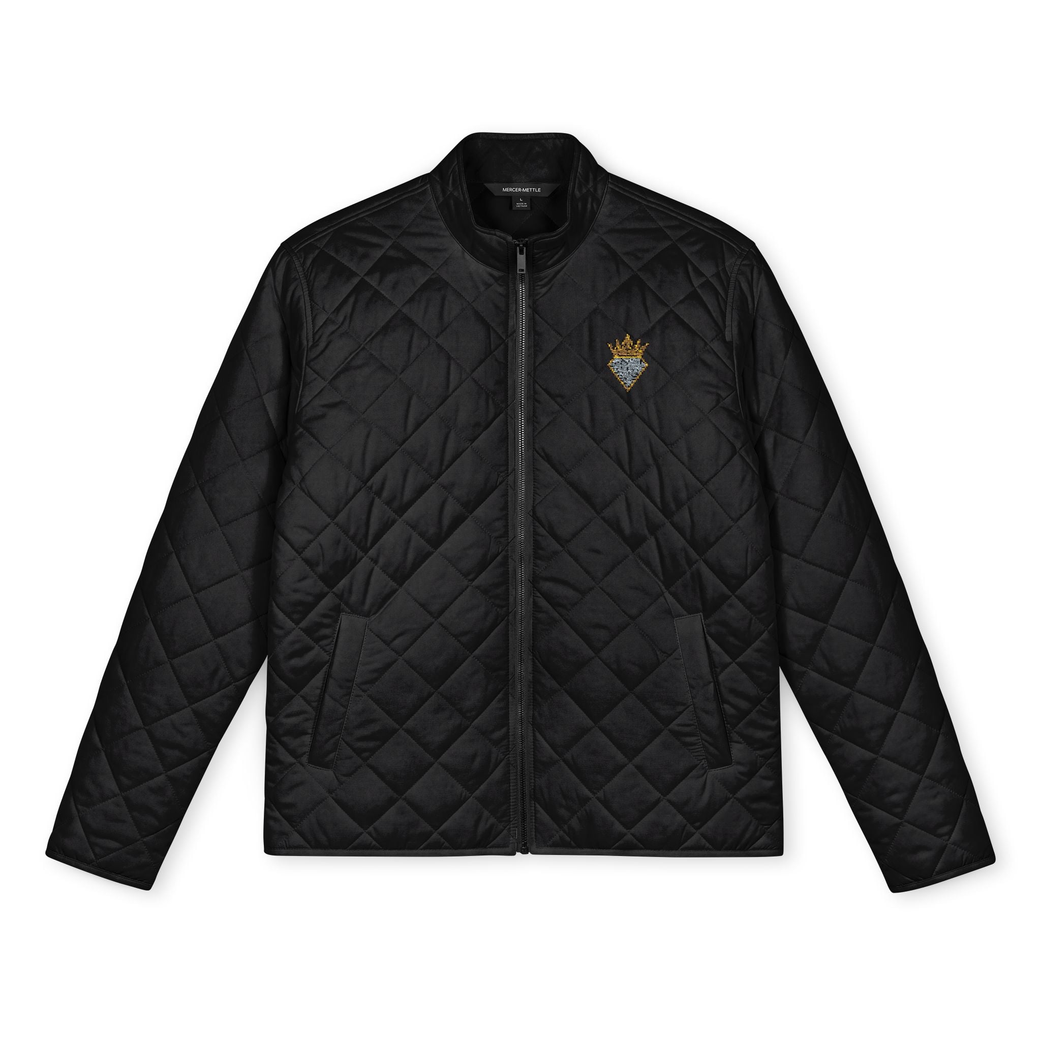 DIAMOND AND CO — Quilted Full-Zip Jacket — Embroidery