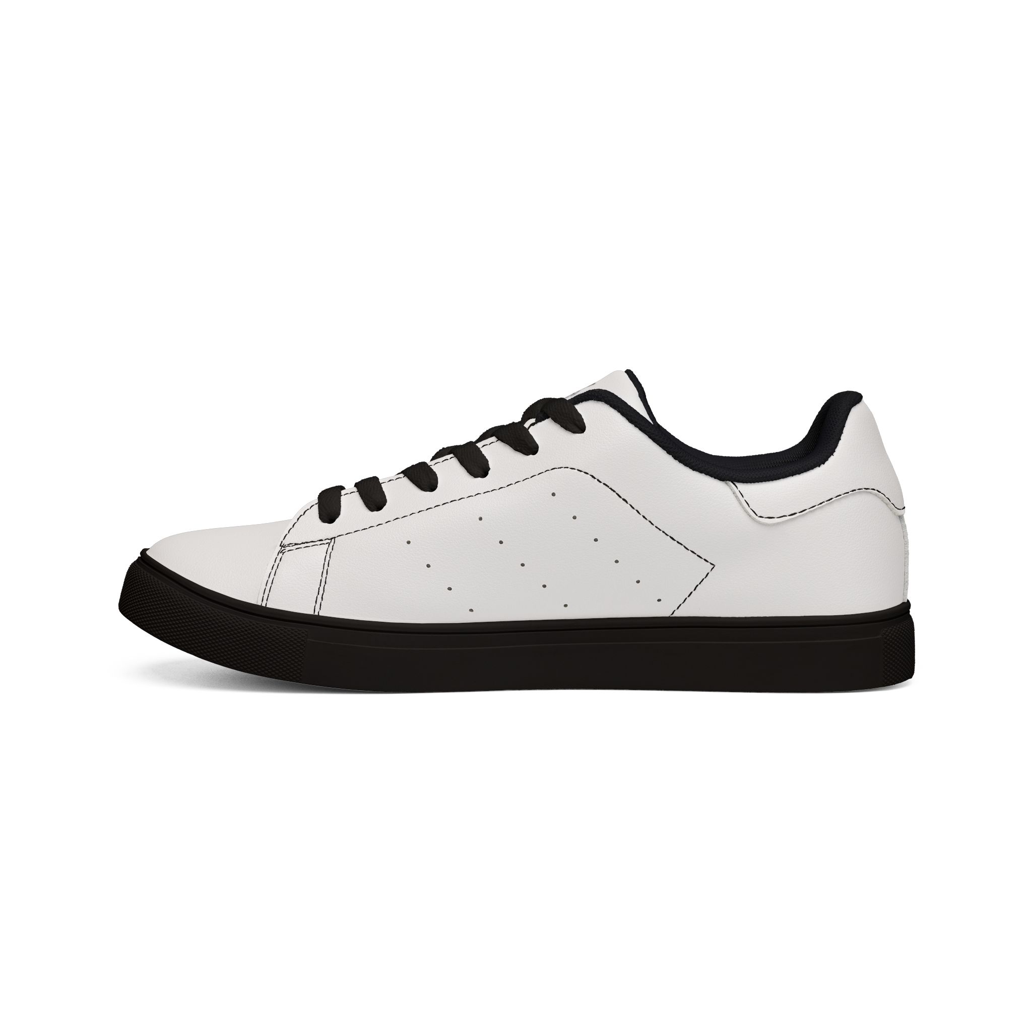 THE KNIGHT OF THE LIGHT CO — Men's White Leather Low-Top Sneakers — Minimal Casual Everyday Shoes - Image 8