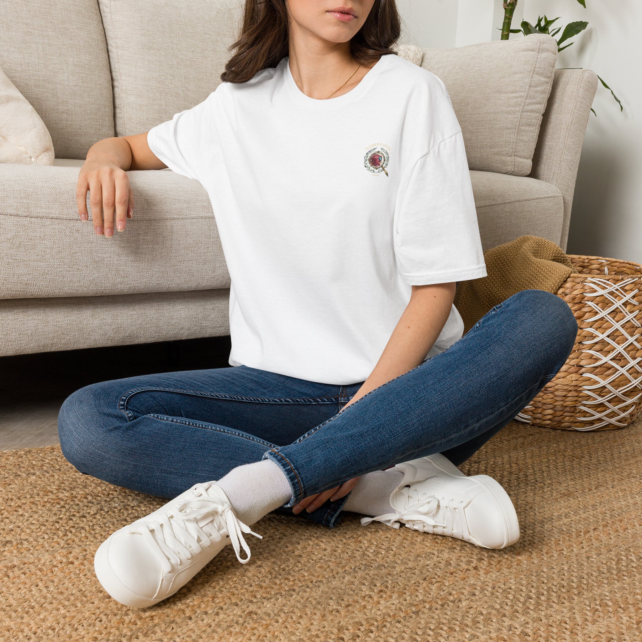 FLOWER FLUTTER FINDER T-shirt — Premium Tee - Image 11