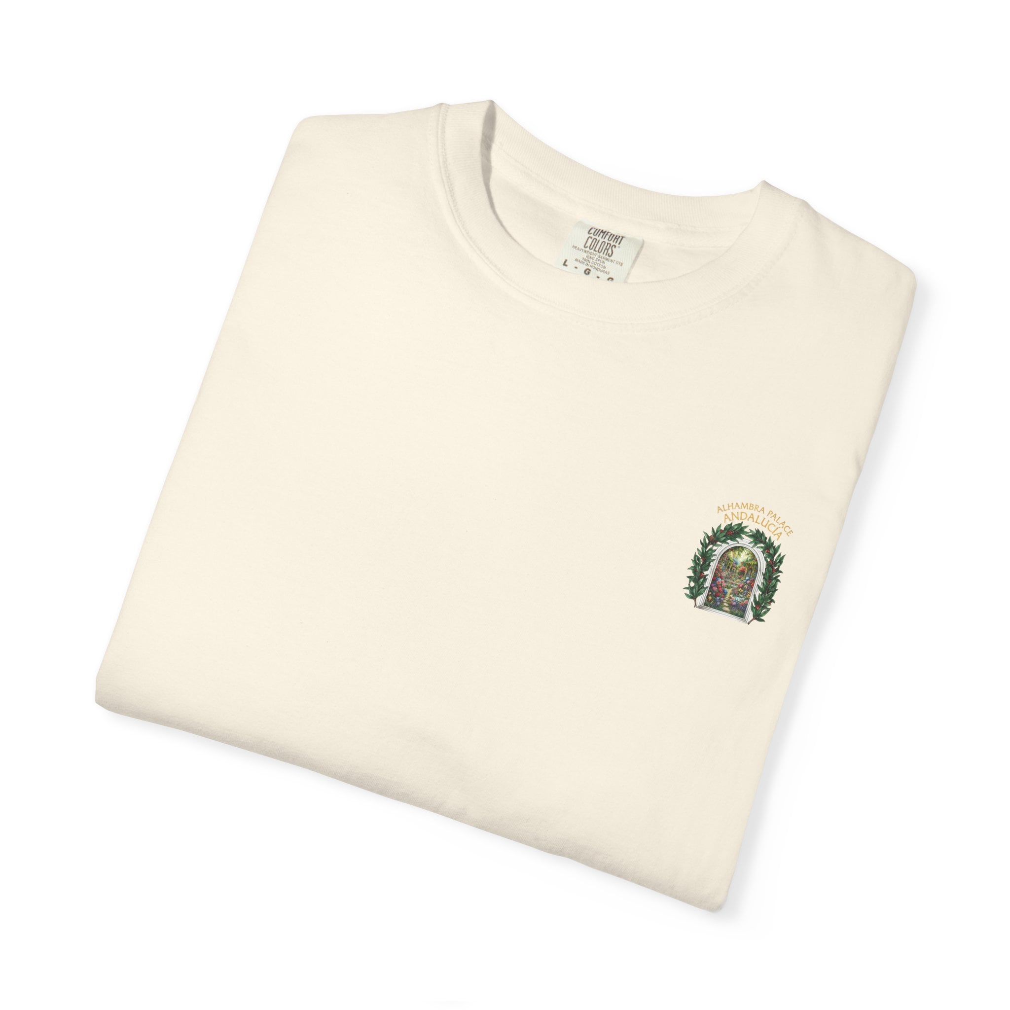 ALHAMBRA PALACE ANDALUCIA T‑Shirt — Vintage Floral Arch Travel Tee - Image 4