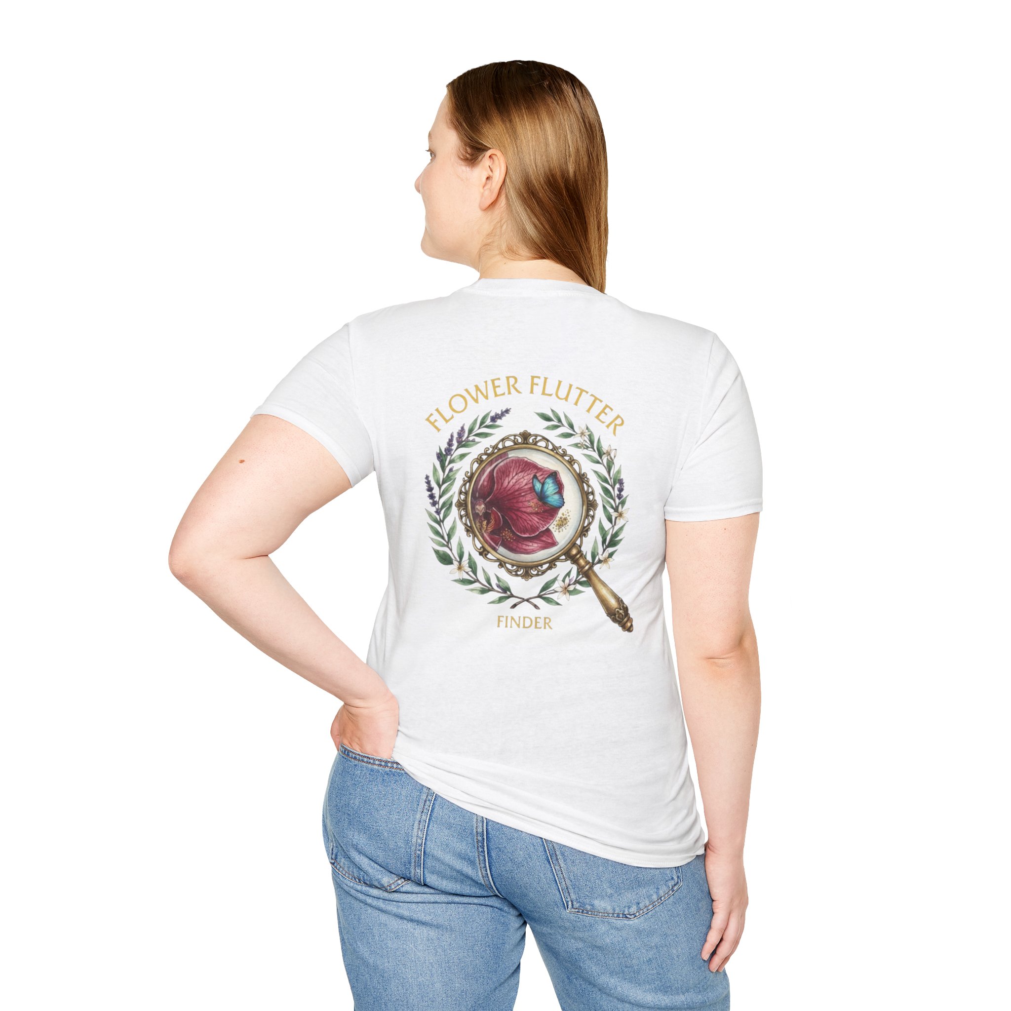 FLOWER FLUTTER FINDER T-shirt — Premium Tee - Image 18