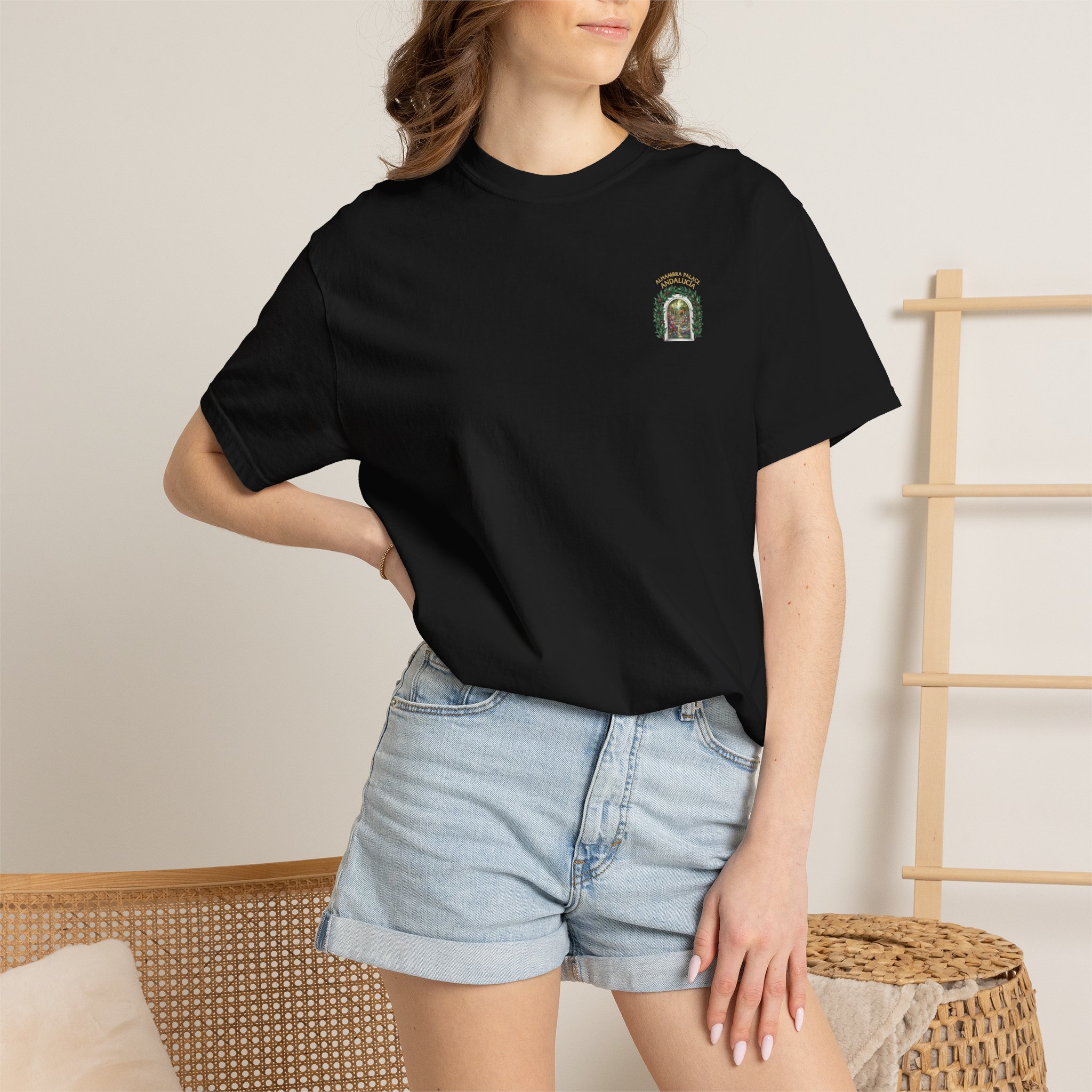 ALHAMBRA PALACE ANDALUCIA T‑Shirt — Vintage Floral Arch Travel Tee - Image 95