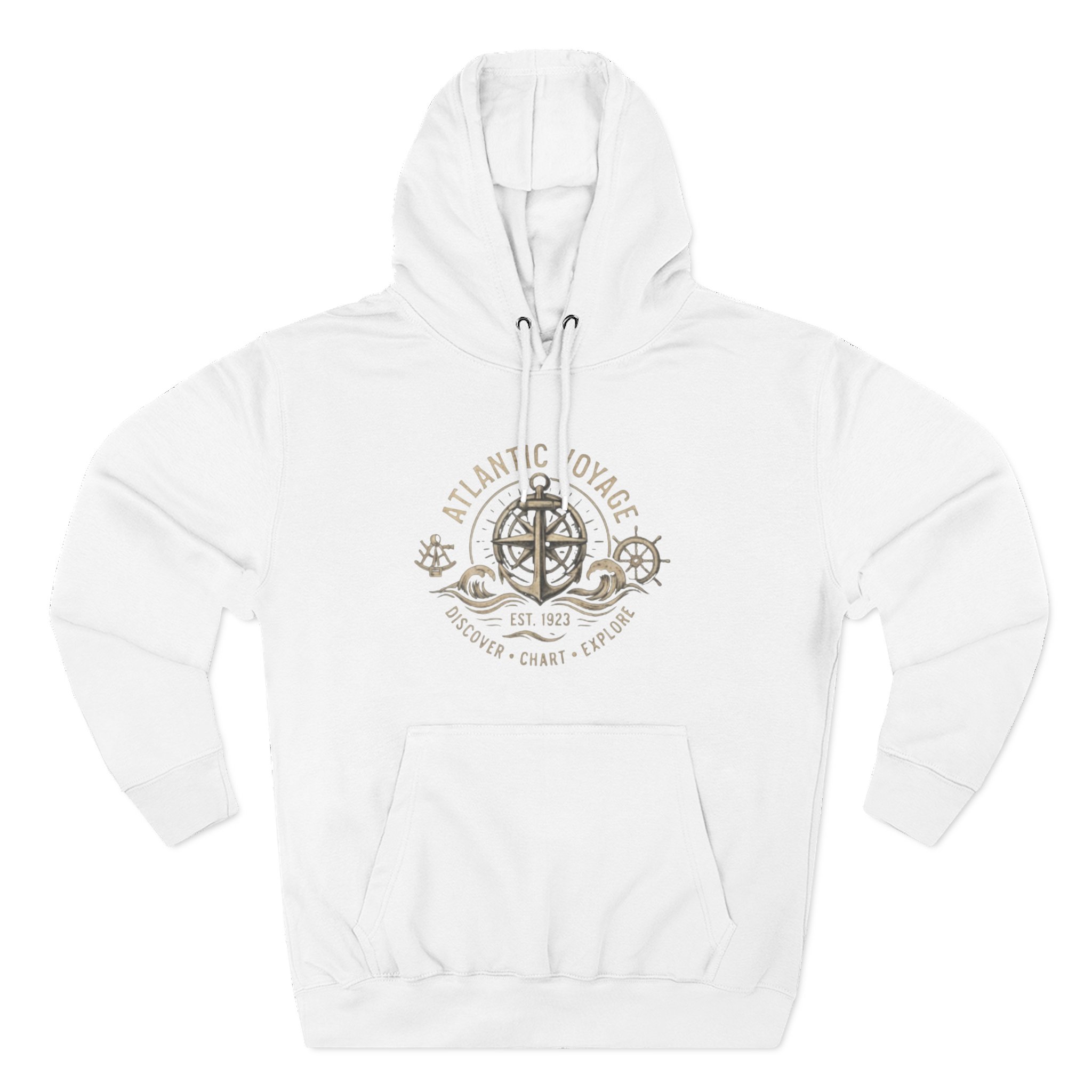 Nautical Anchor Compass Hoodie — Atlantic Voyage Graphic Pullover - Image 7