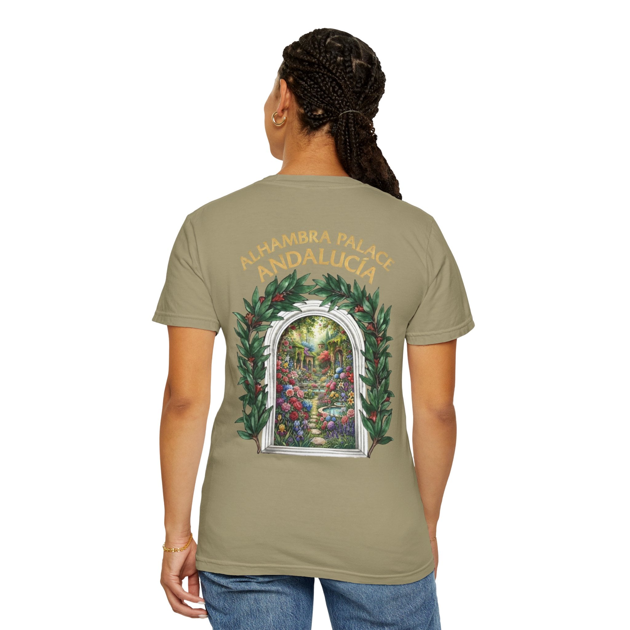 ALHAMBRA PALACE ANDALUCIA T‑Shirt — Vintage Floral Arch Travel Tee - Image 33