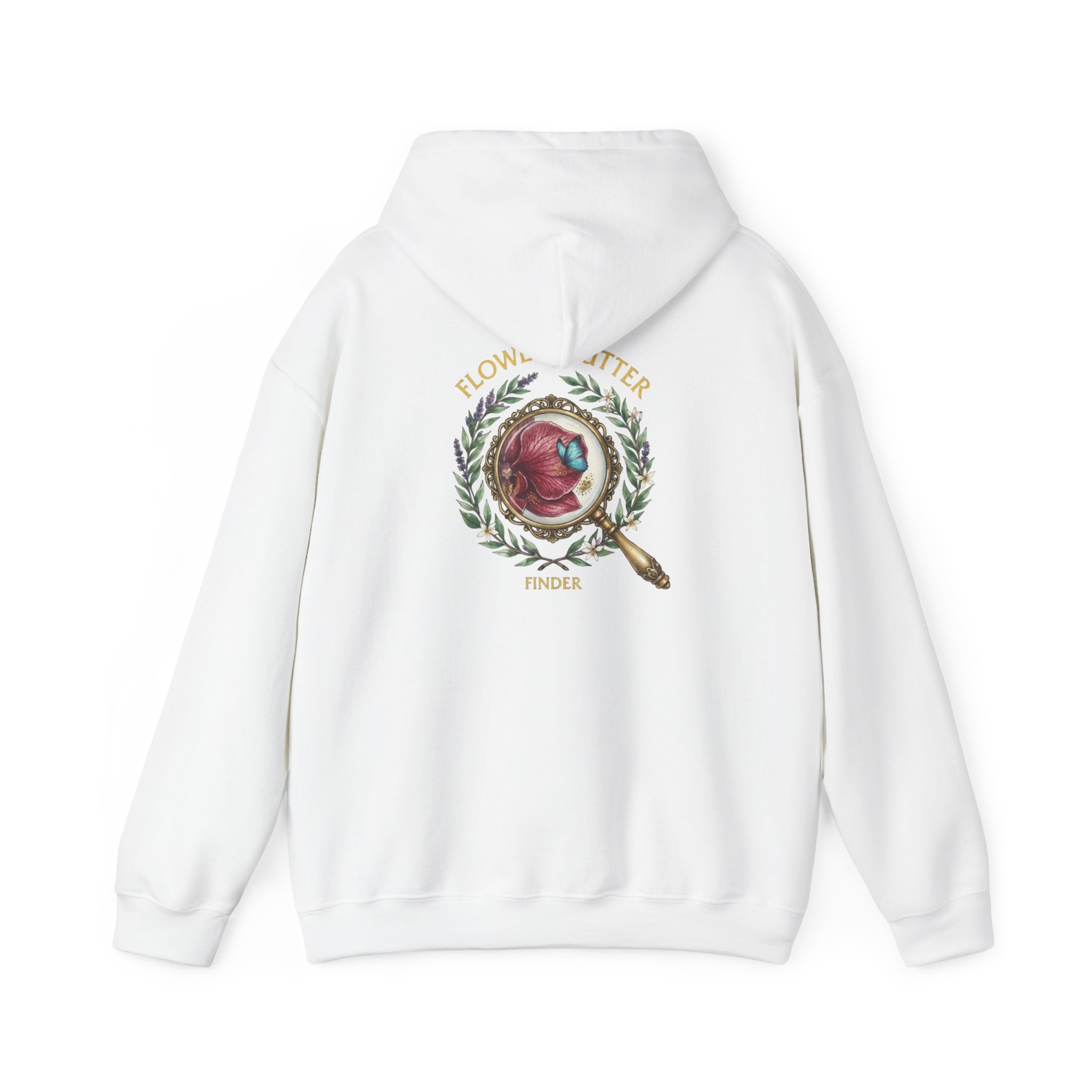 FLOWER FLUTTER FINDER COLLECTION HOODIE — Unisex Classic Pullover Hoodie - Image 4