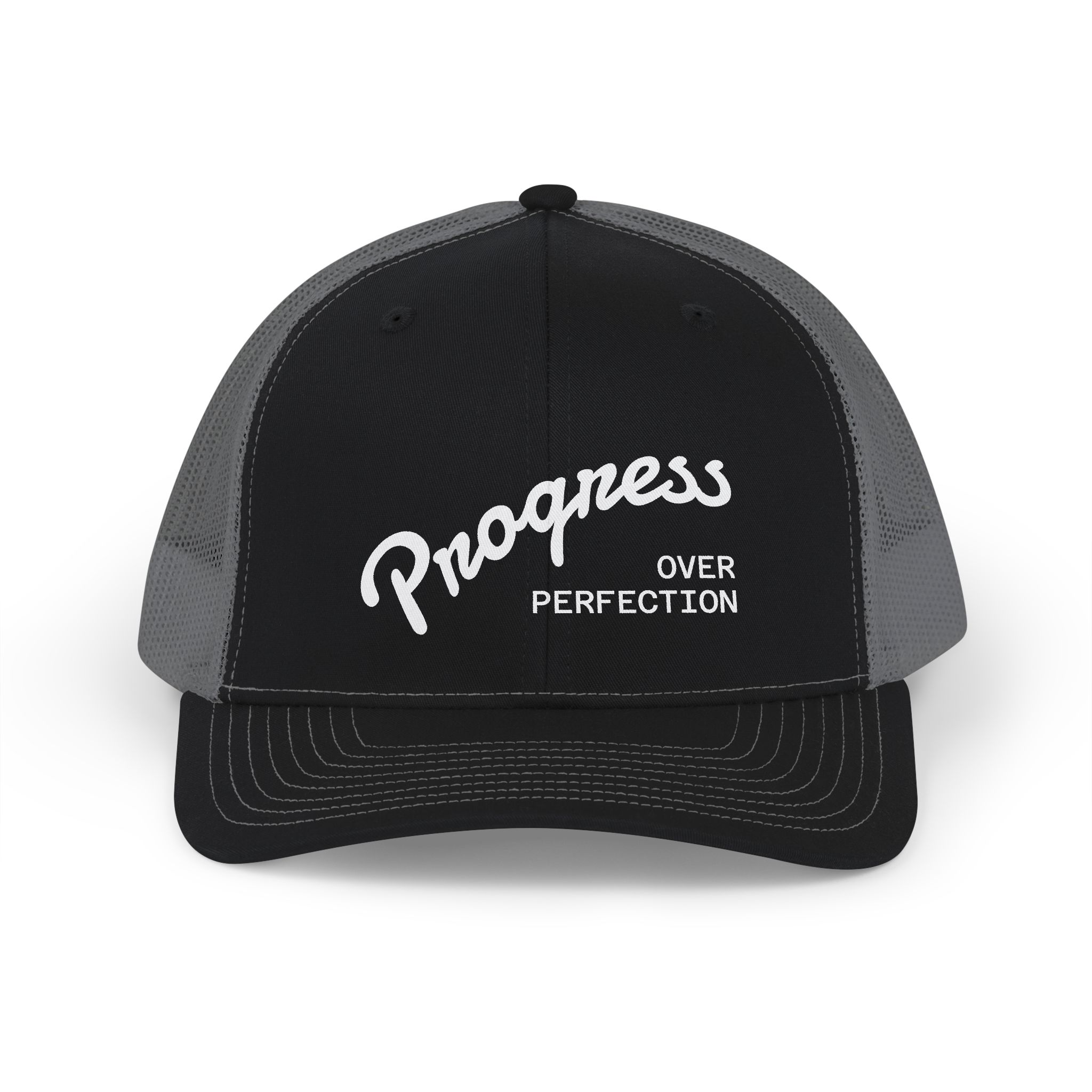 Progress Over Perfection Unisex Trucker Cap | Minimalist Quiet Luxury Streetwear Hat - Image 11