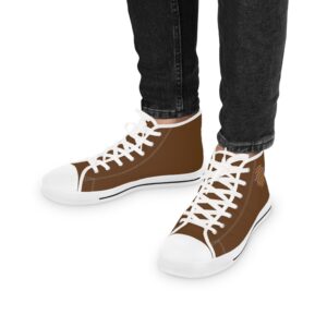THE GENTLEMAN Brown High Top Sneakers — Classic Casual Canvas Shoes for Men |The GENTLEMAN Co Luxury Shoes