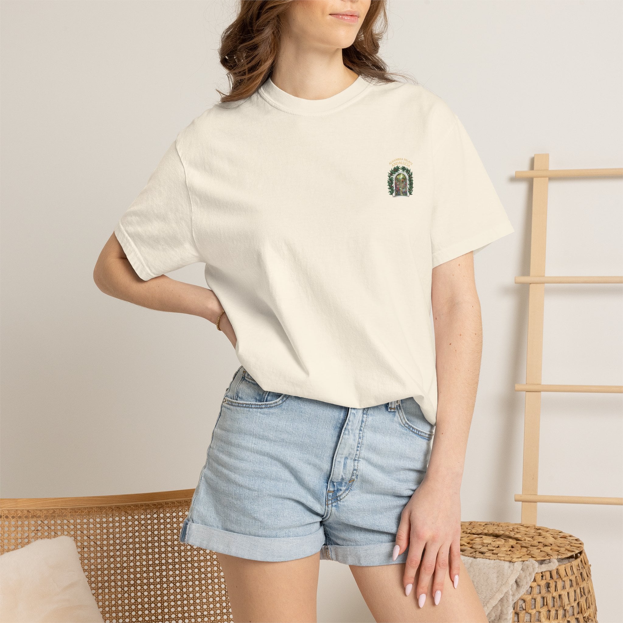 ALHAMBRA PALACE ANDALUCIA T‑Shirt — Vintage Floral Arch Travel Tee - Image 5