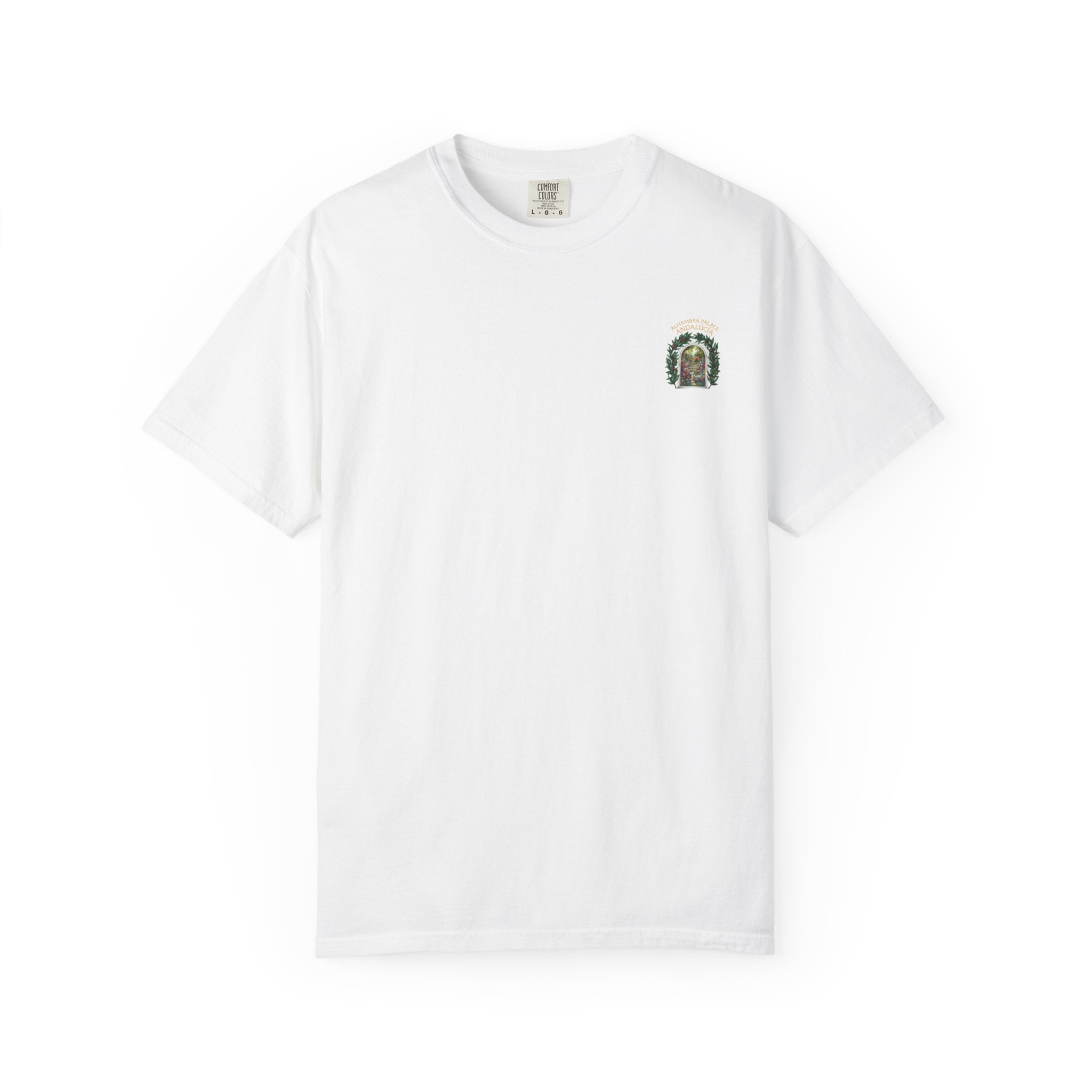 ALHAMBRA PALACE ANDALUCIA T‑Shirt — Vintage Floral Arch Travel Tee - Image 8