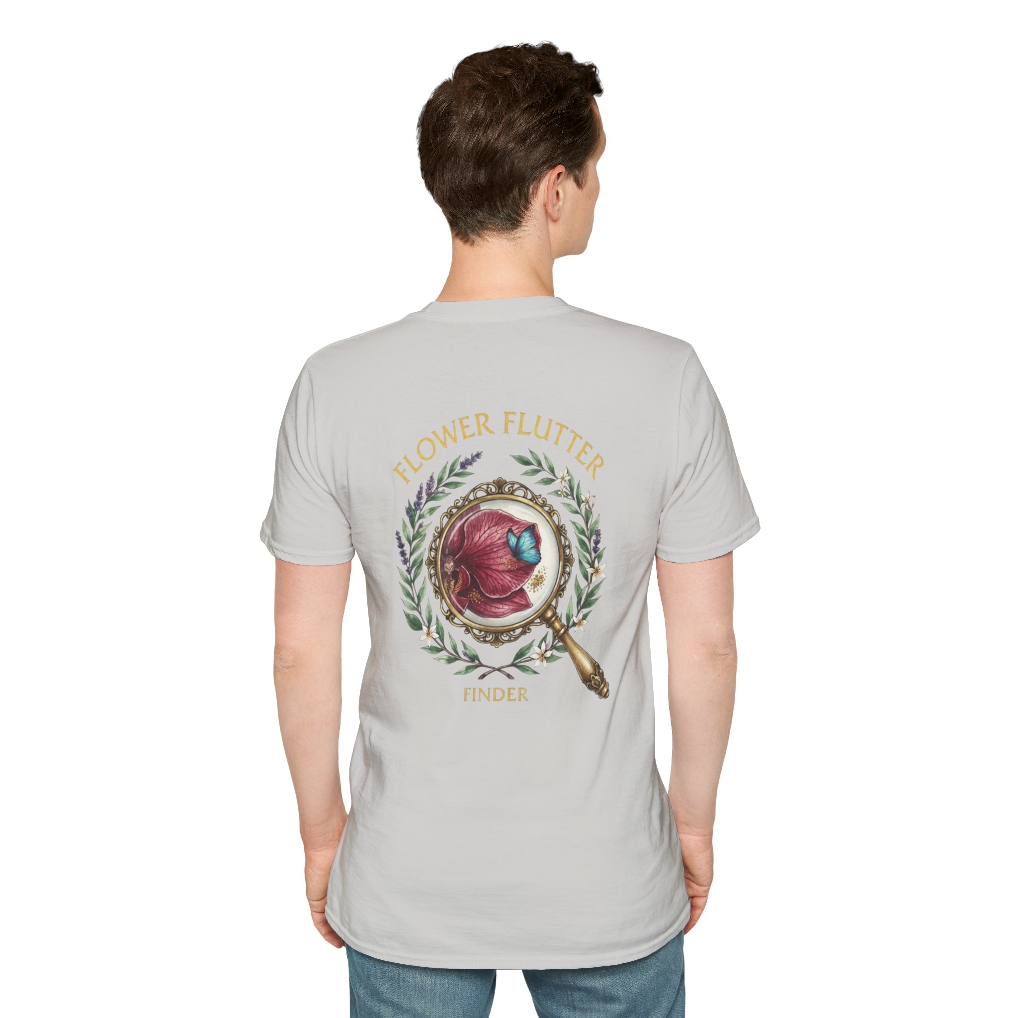 FLOWER FLUTTER FINDER T-shirt — Premium Tee - Image 4