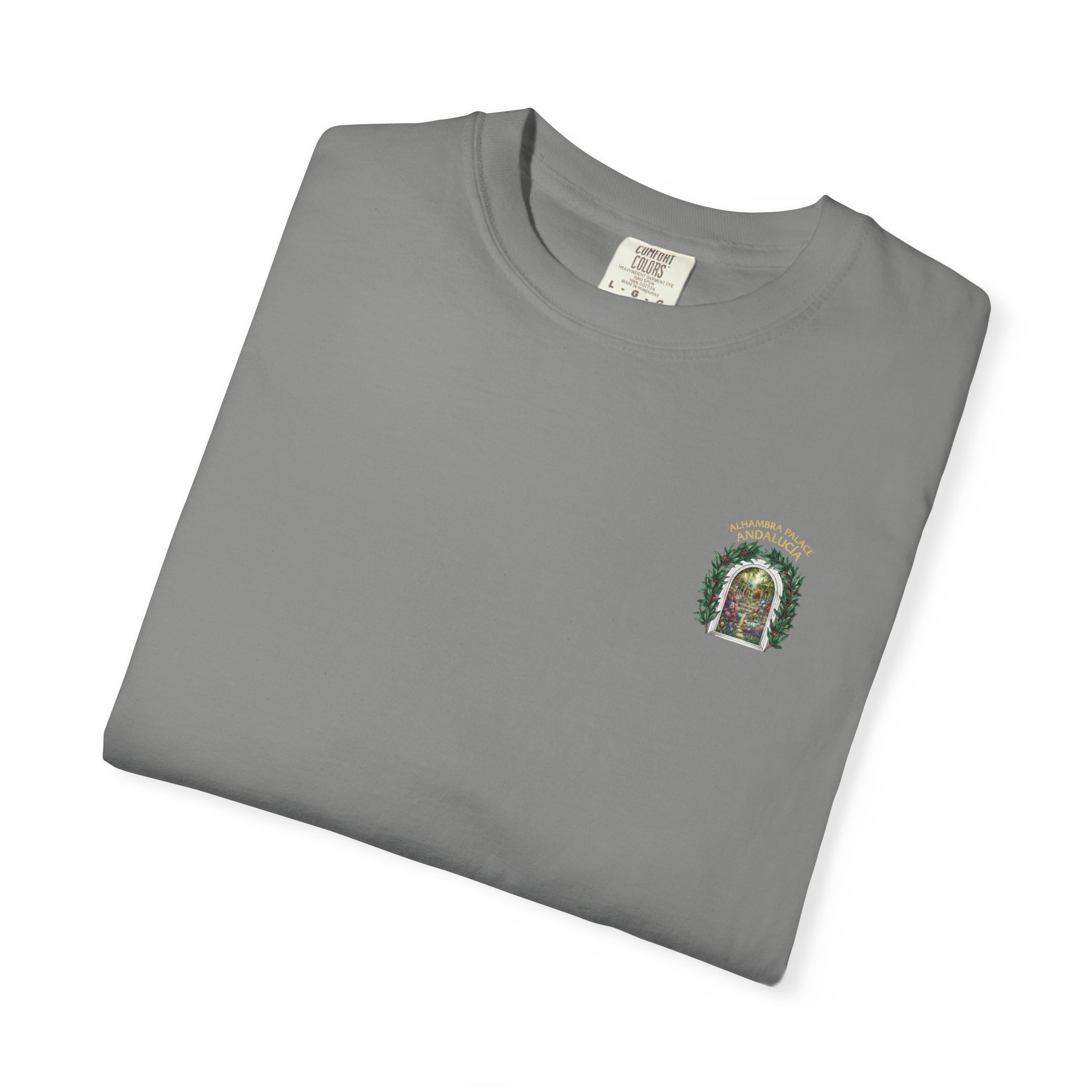 ALHAMBRA PALACE ANDALUCIA T‑Shirt — Vintage Floral Arch Travel Tee - Image 80