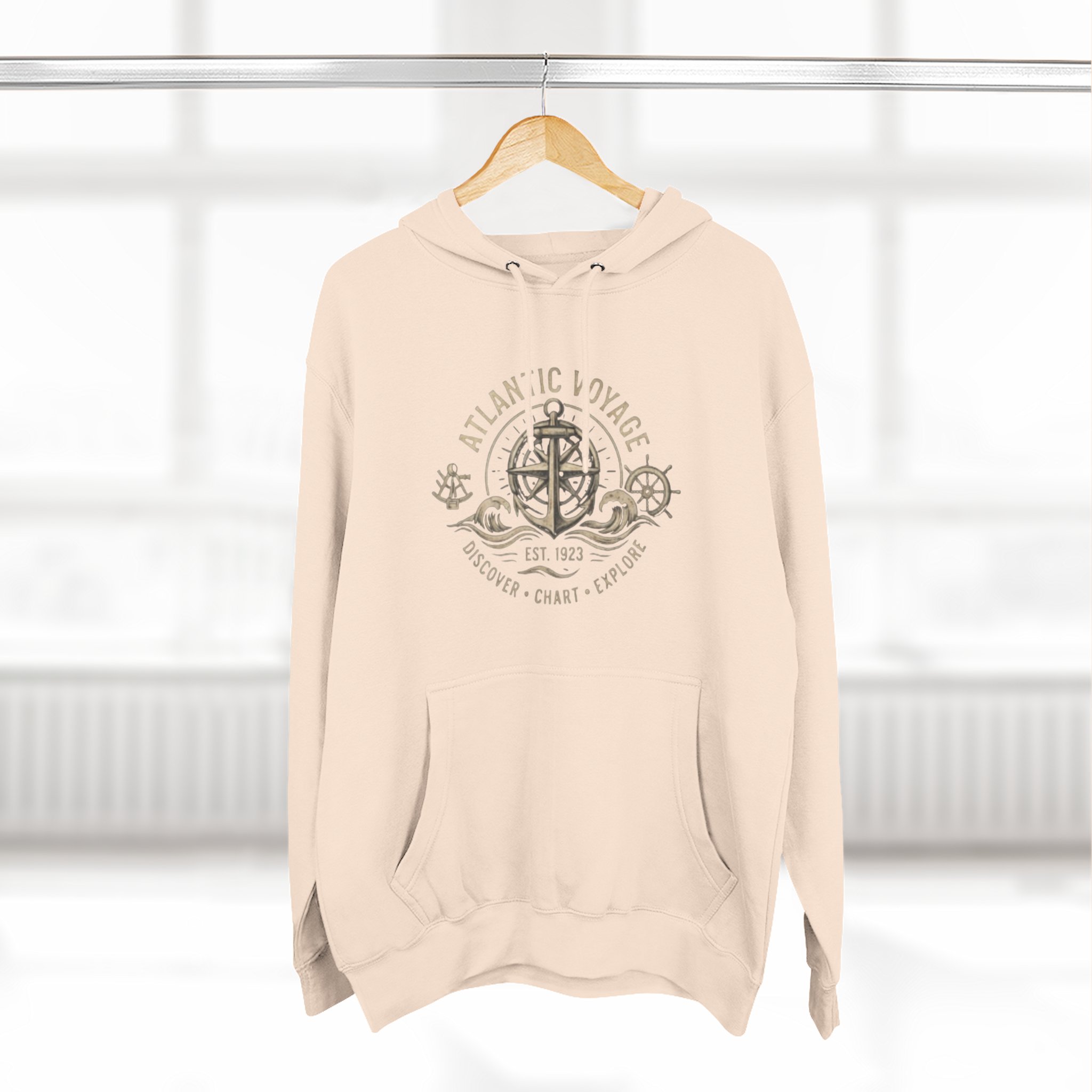 Nautical Anchor Compass Hoodie — Atlantic Voyage Graphic Pullover - Image 22