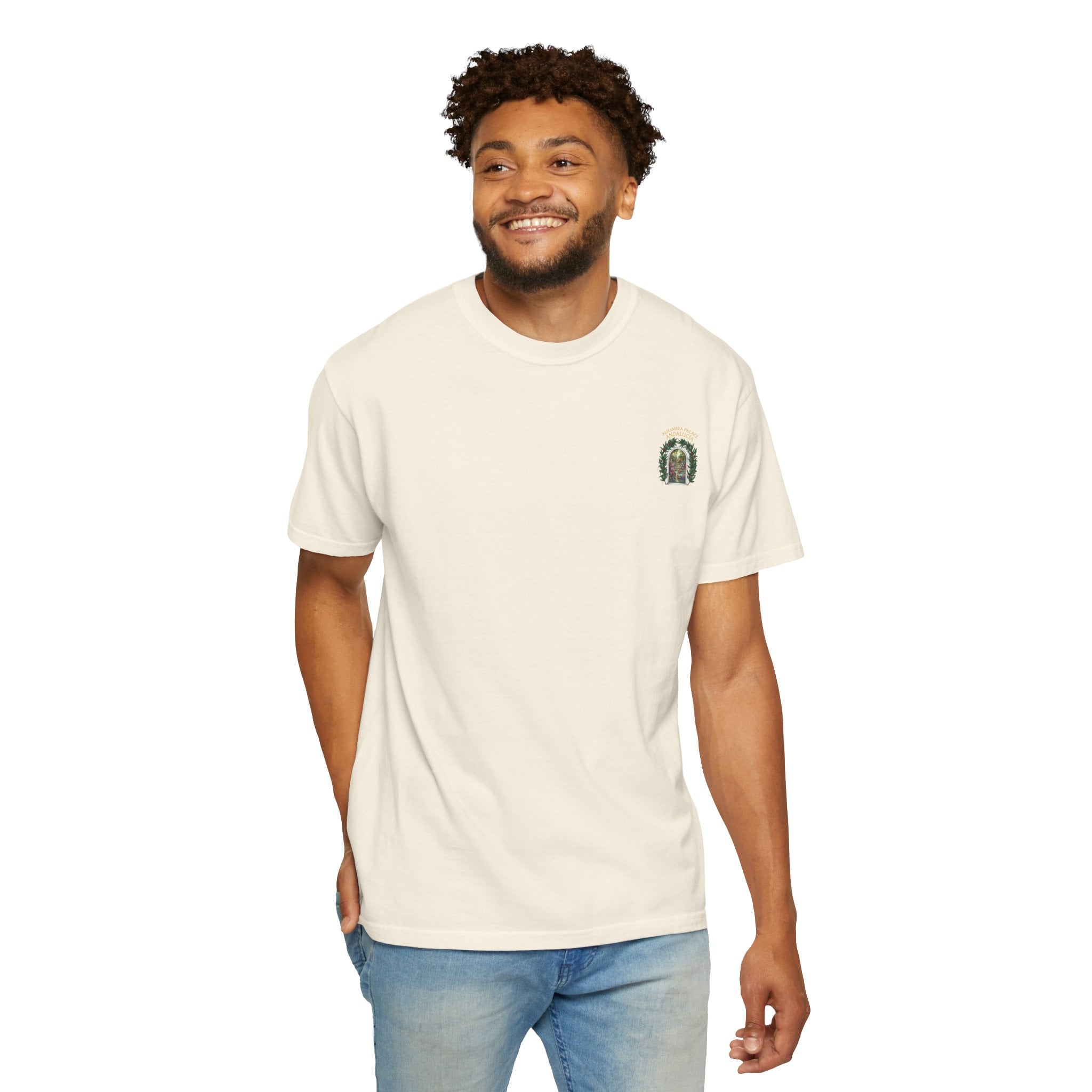 ALHAMBRA PALACE ANDALUCIA T‑Shirt — Vintage Floral Arch Travel Tee - Image 7