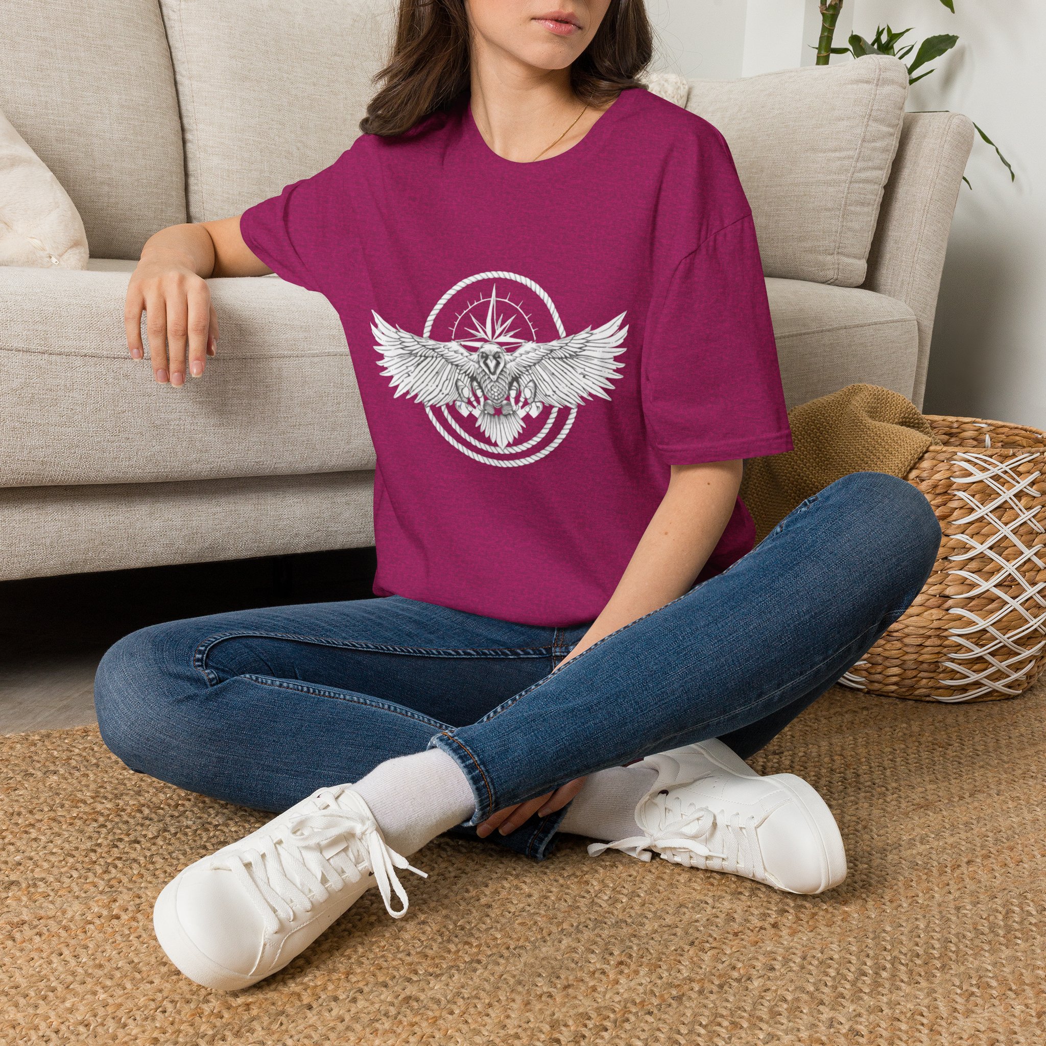 Traveler Raven T-Shirt | Adventure Apparel | Unisex Heavy Cotton Tee - Image 15