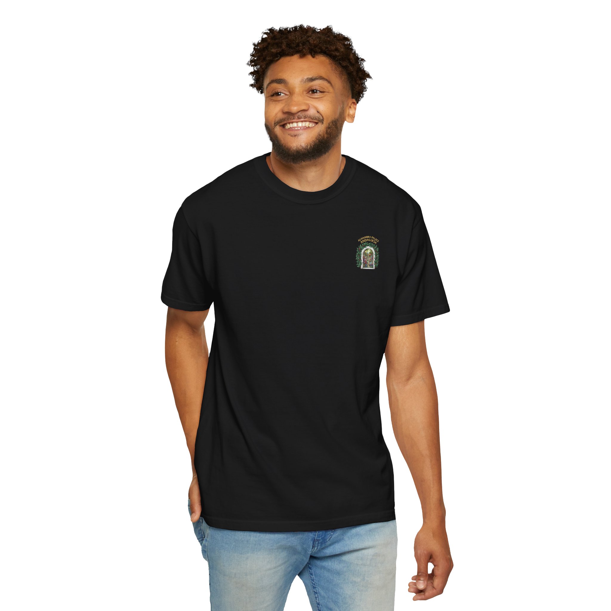 ALHAMBRA PALACE ANDALUCIA T‑Shirt — Vintage Floral Arch Travel Tee - Image 97