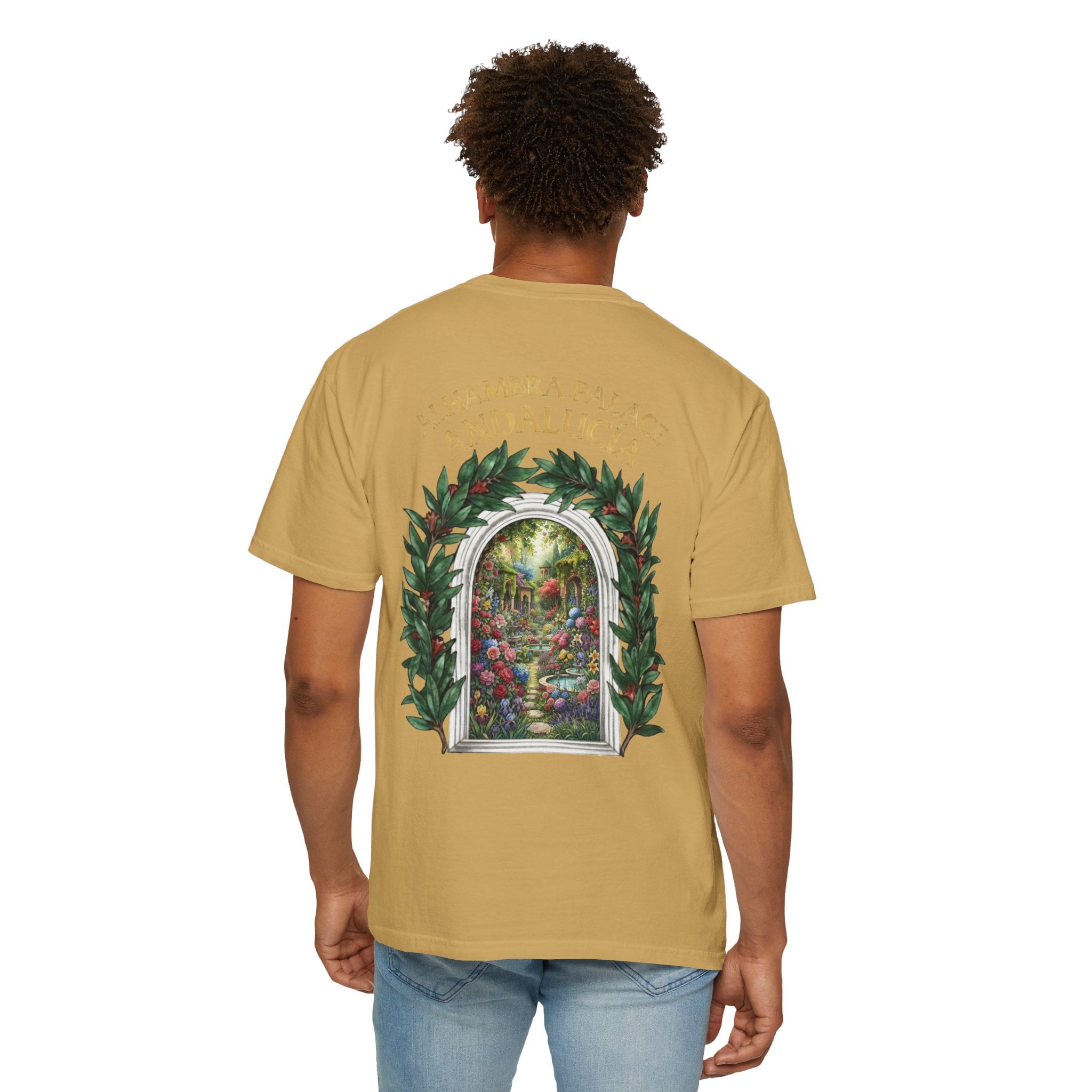 ALHAMBRA PALACE ANDALUCIA T‑Shirt — Vintage Floral Arch Travel Tee - Image 21