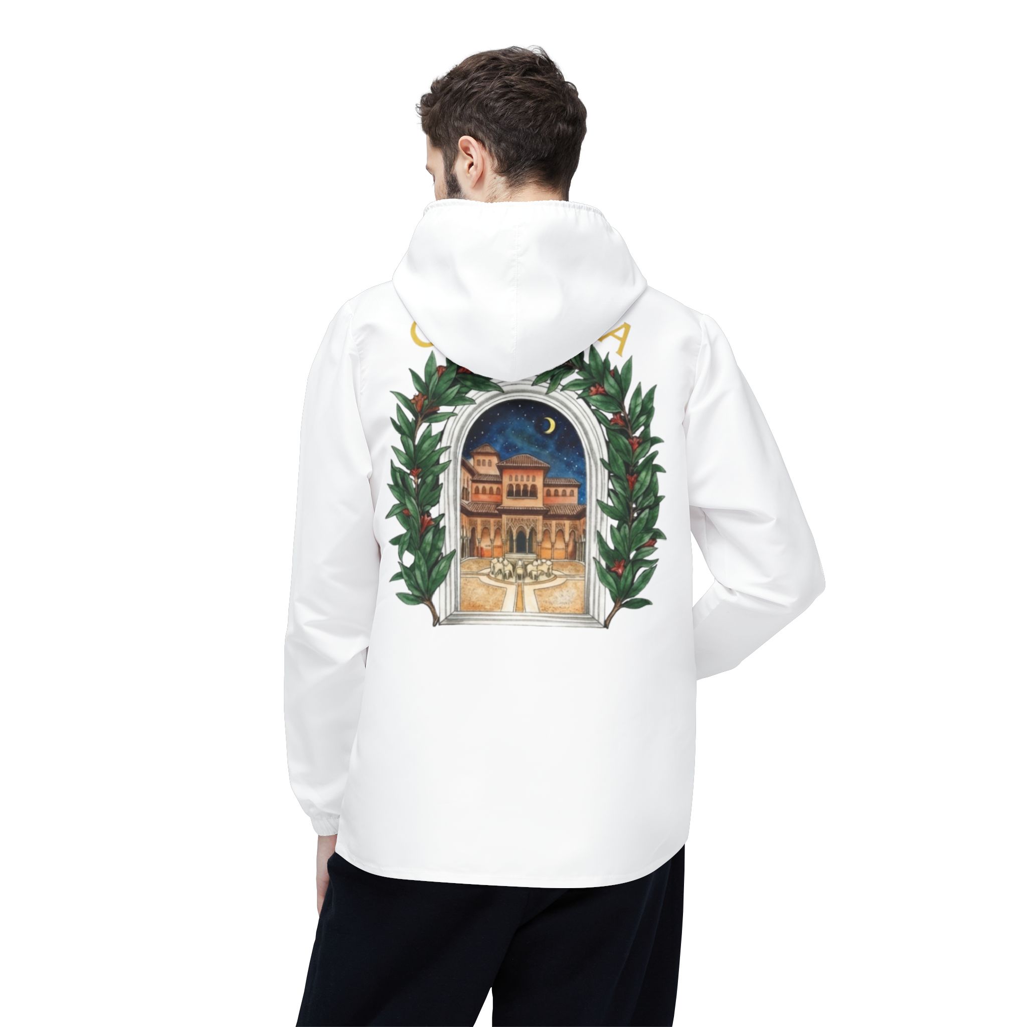 AVENIDA GRANADA WHITE EDITION Mediterranean Courtyard Windbreaker Jacket - Image 8