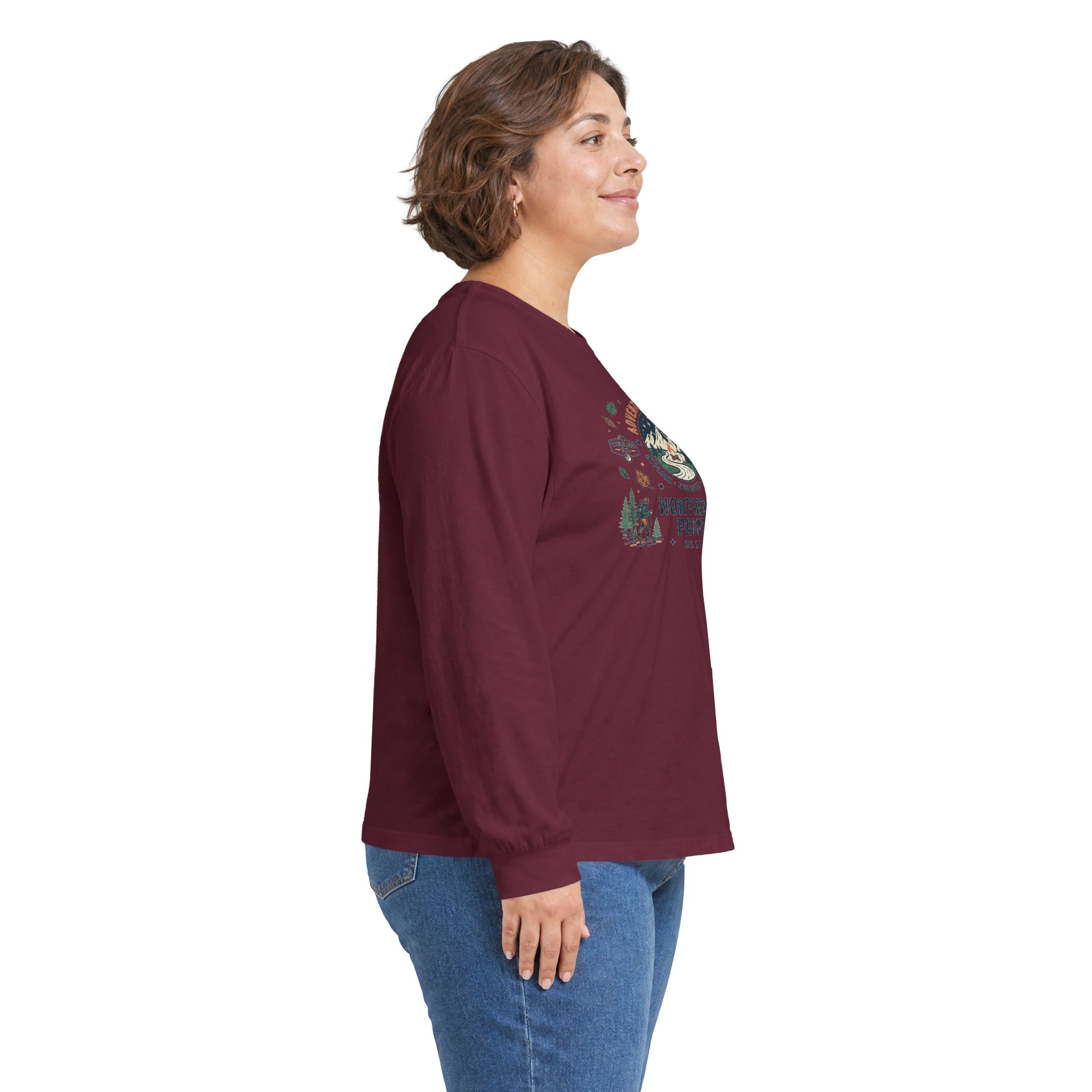 Northern Paths Nature Long Sleeve Tee — Adventure Patch Graphic