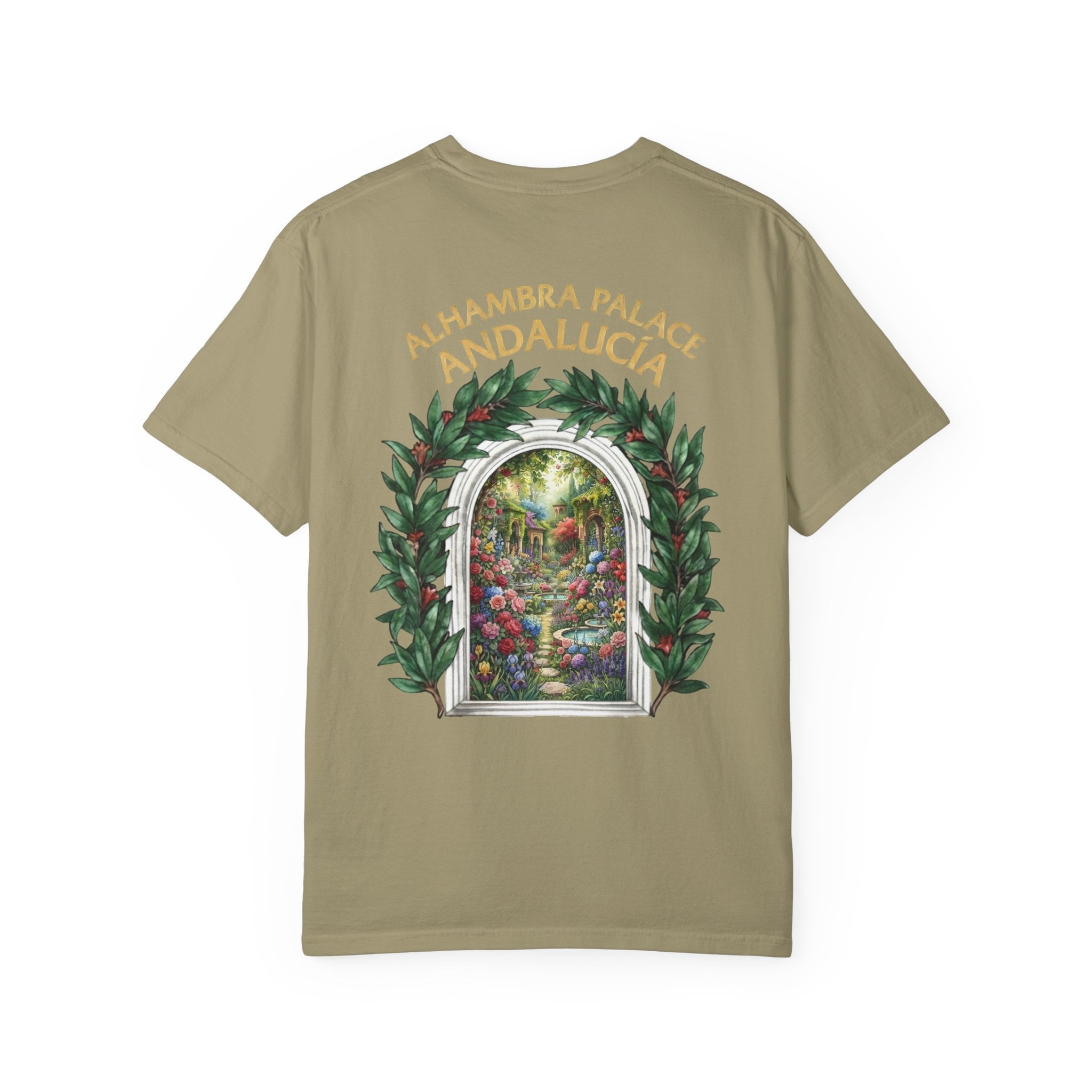 ALHAMBRA PALACE ANDALUCIA T‑Shirt — Vintage Floral Arch Travel Tee - Image 30