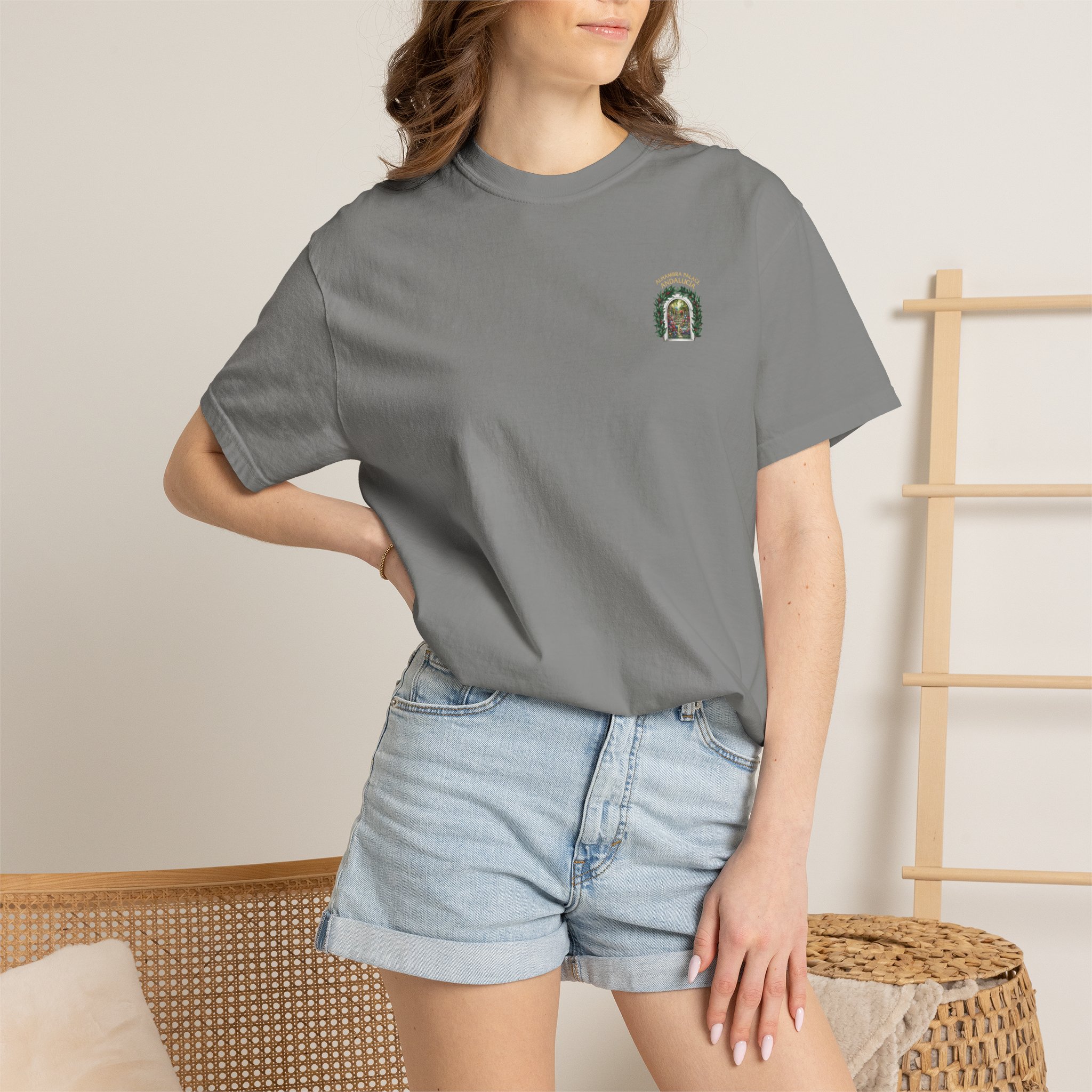 ALHAMBRA PALACE ANDALUCIA T‑Shirt — Vintage Floral Arch Travel Tee - Image 81