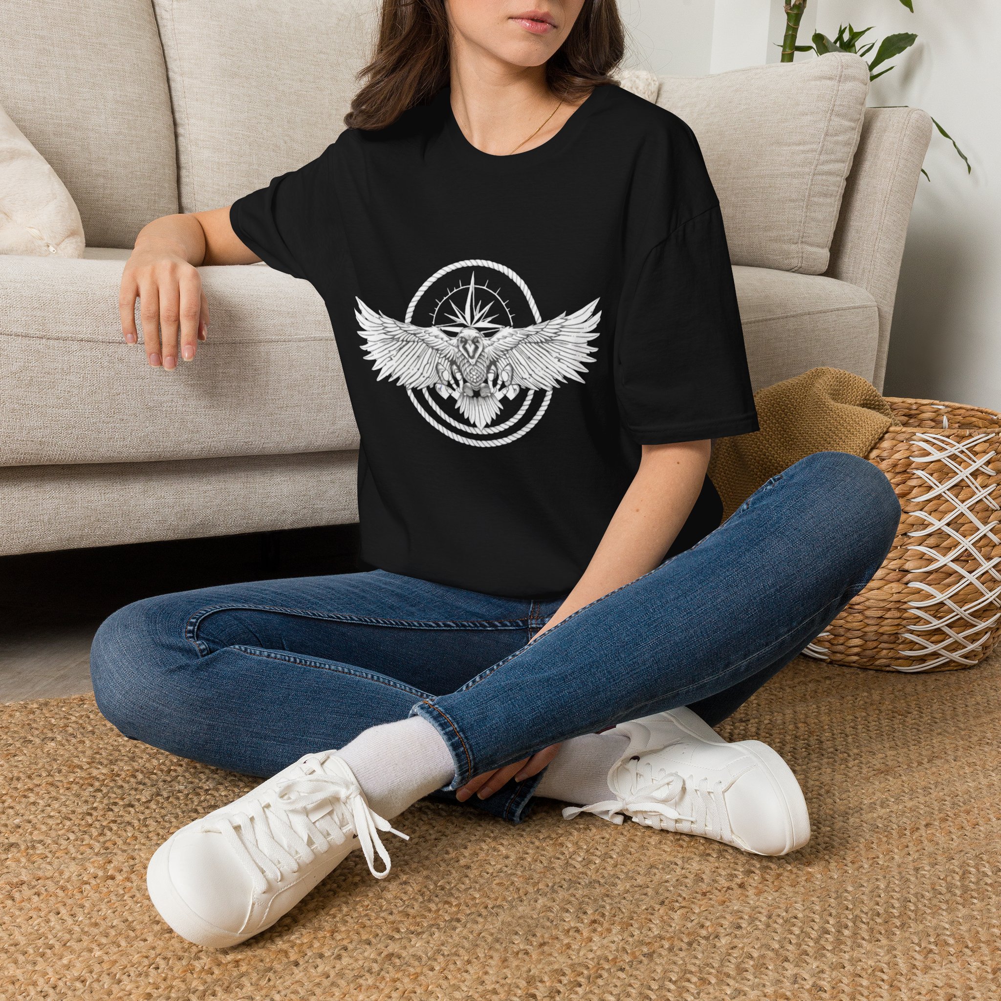 Traveler Raven T-Shirt | Adventure Apparel | Unisex Heavy Cotton Tee - Image 3