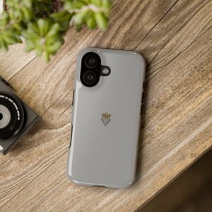 DIAMOND AND CO GREY EDITION — Impact-Resistant Phone Case  —Minimal Crown Shield Design — iPhone 17