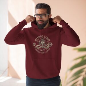 Nautical Anchor Compass Hoodie — Atlantic Voyage Graphic Pullover