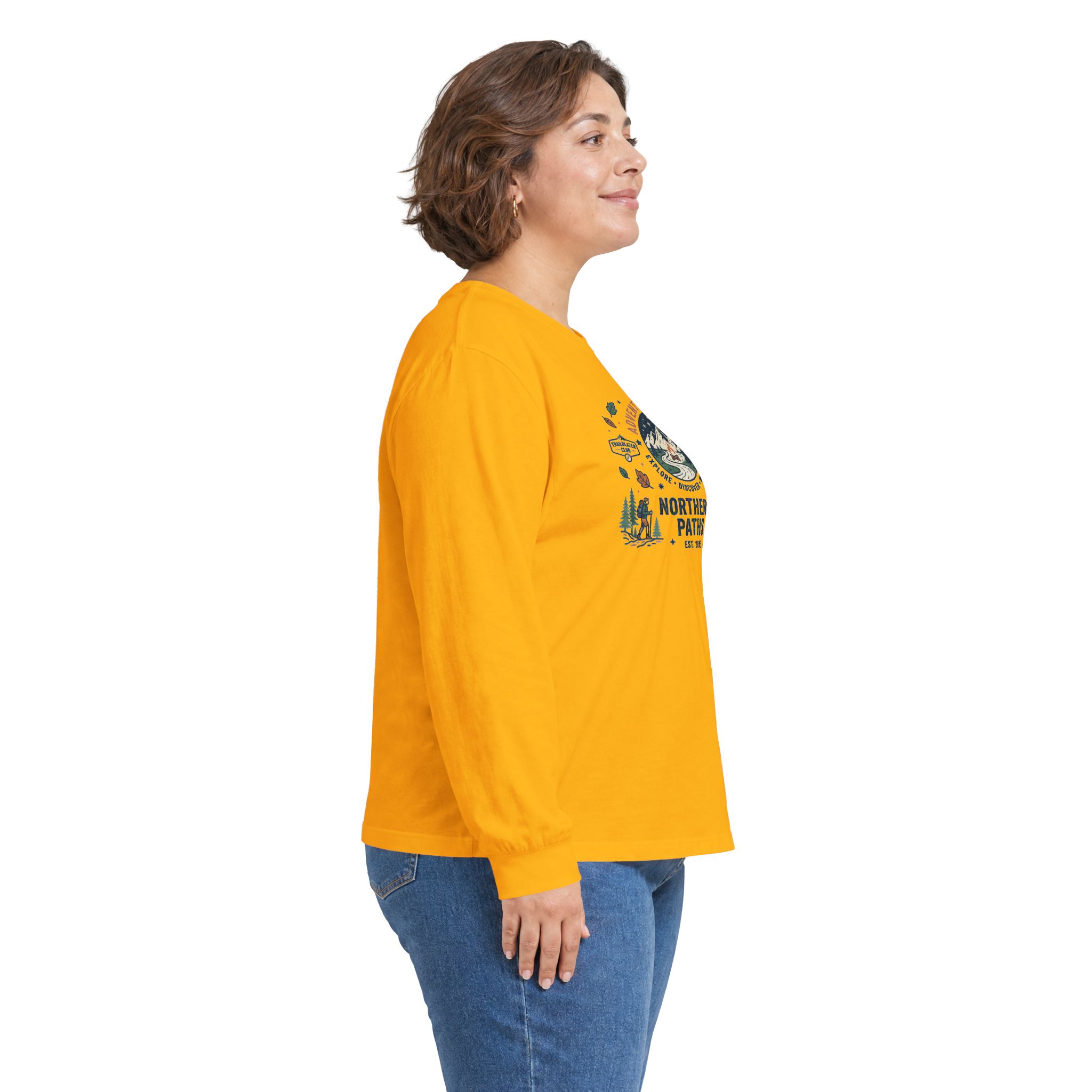 Northern Paths Nature Long Sleeve Tee — Adventure Patch Graphic - Image 20
