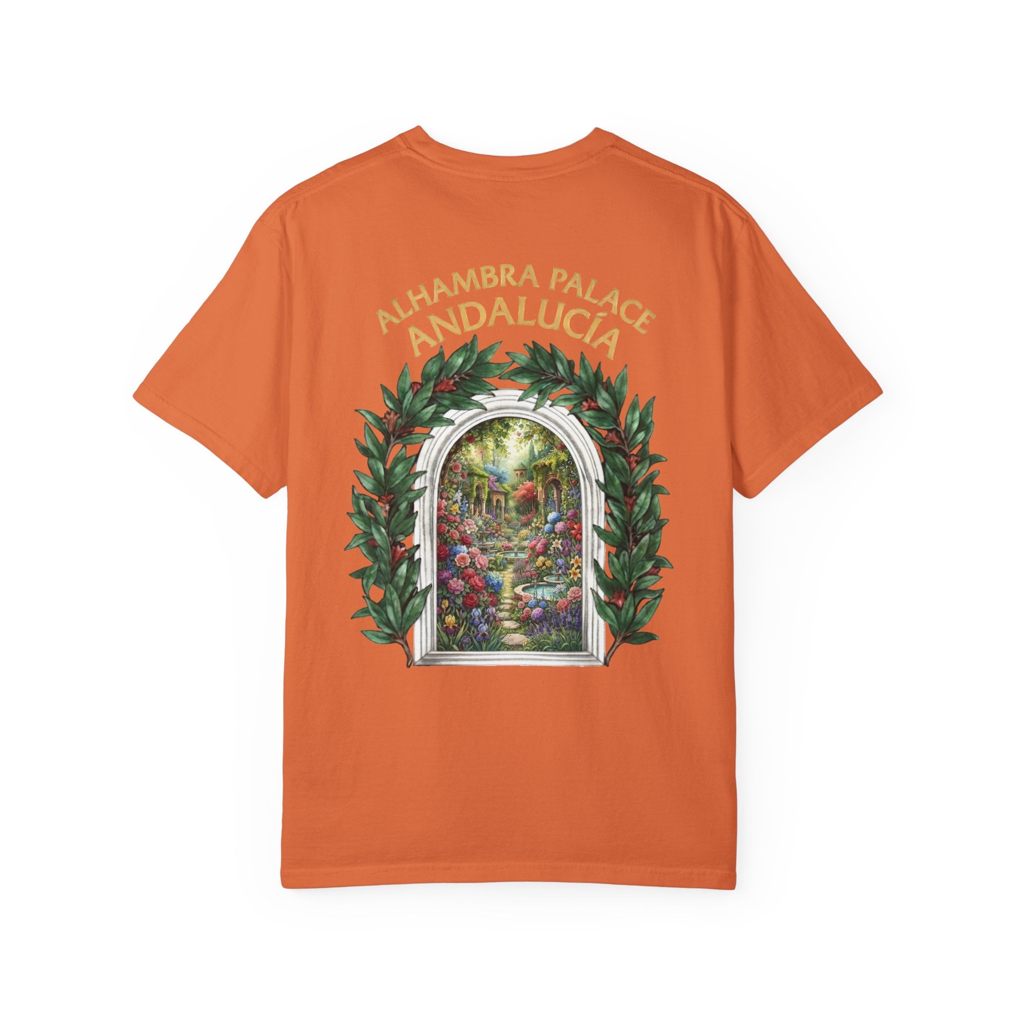 ALHAMBRA PALACE ANDALUCIA T‑Shirt — Vintage Floral Arch Travel Tee - Image 23
