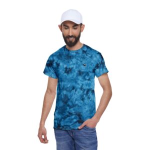 Crystal Indigo Tie-Dye Tee  Archishop Collection— Blue Marble Tie Dye T‑Shirt