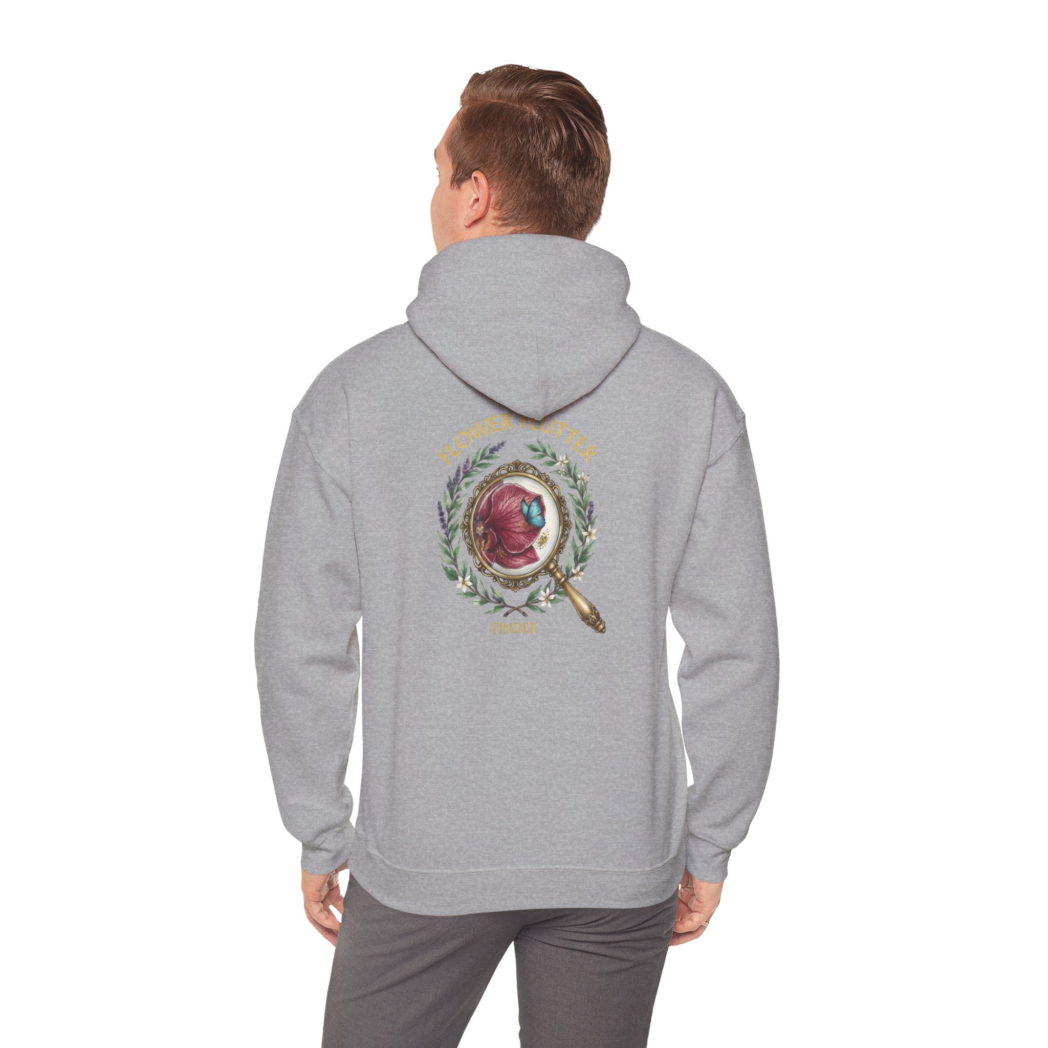 FLOWER FLUTTER FINDER COLLECTION HOODIE — Unisex Classic Pullover Hoodie - Image 27