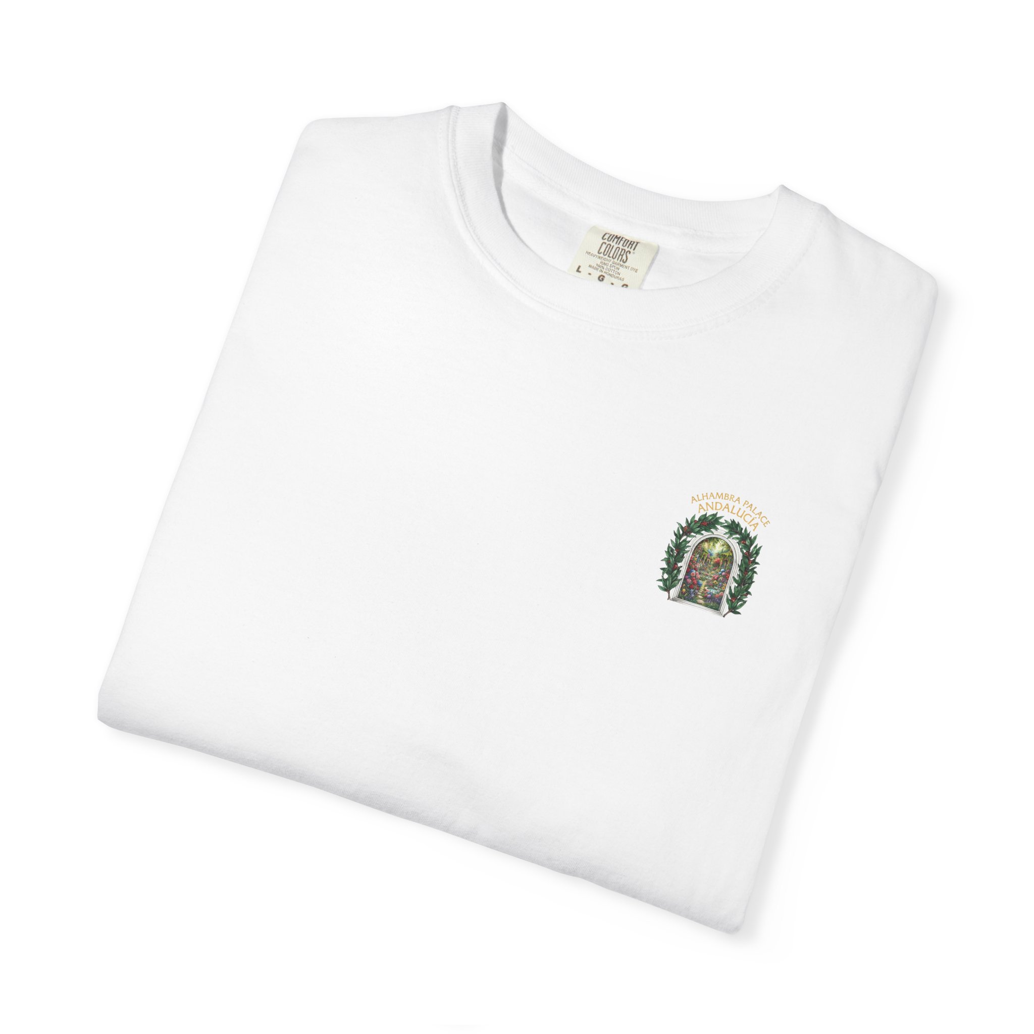 ALHAMBRA PALACE ANDALUCIA T‑Shirt — Vintage Floral Arch Travel Tee - Image 10