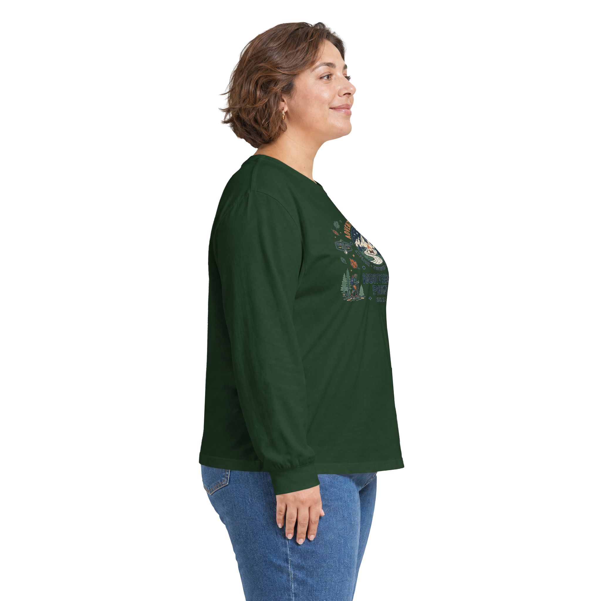 Northern Paths Nature Long Sleeve Tee — Adventure Patch Graphic - Image 25