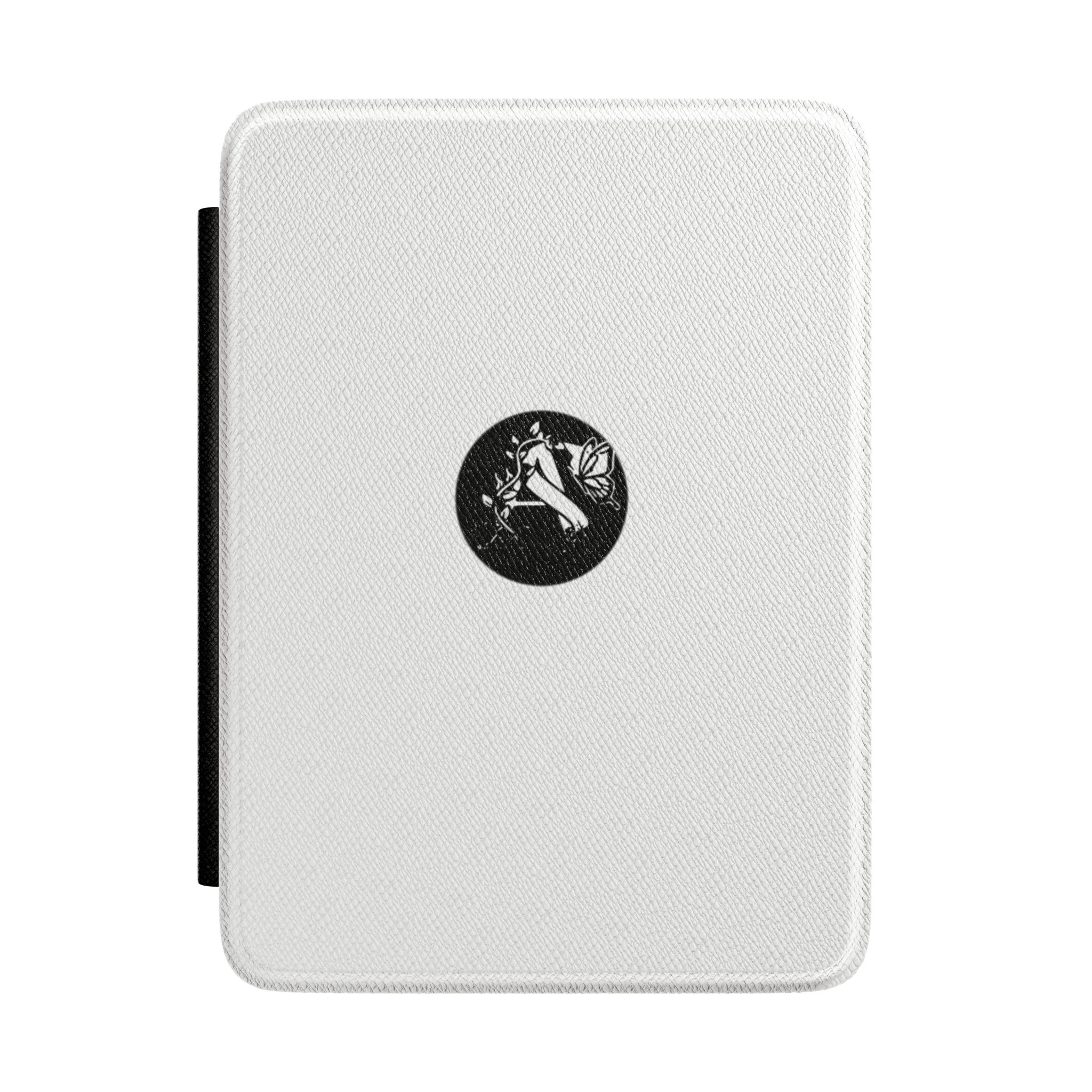 Archishop Kindle Case — Minimalist Black Moon & Floral Emblem Cover