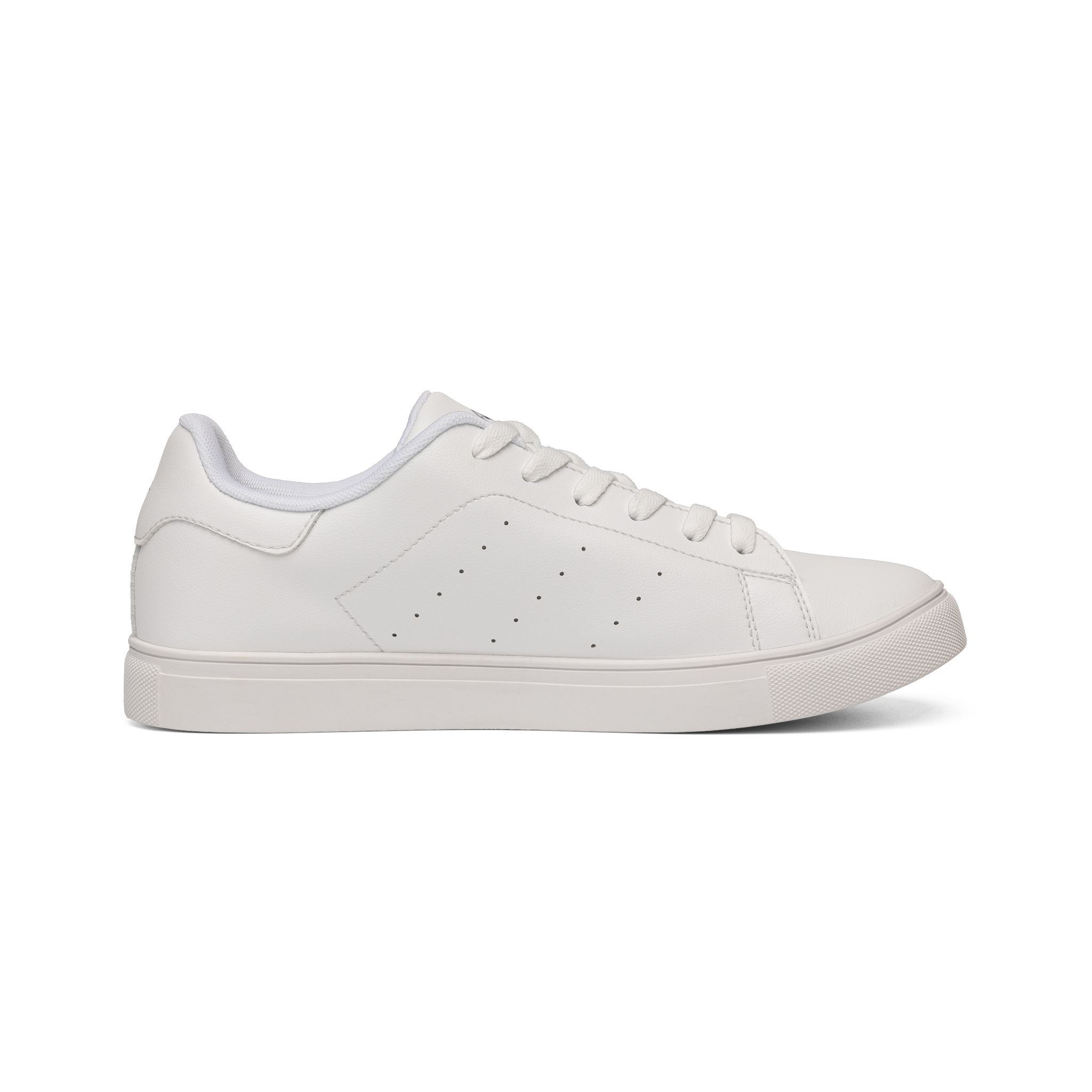 THE KNIGHT OF THE LIGHT CO — Men's White Leather Low-Top Sneakers — Minimal Casual Everyday Shoes - Image 3