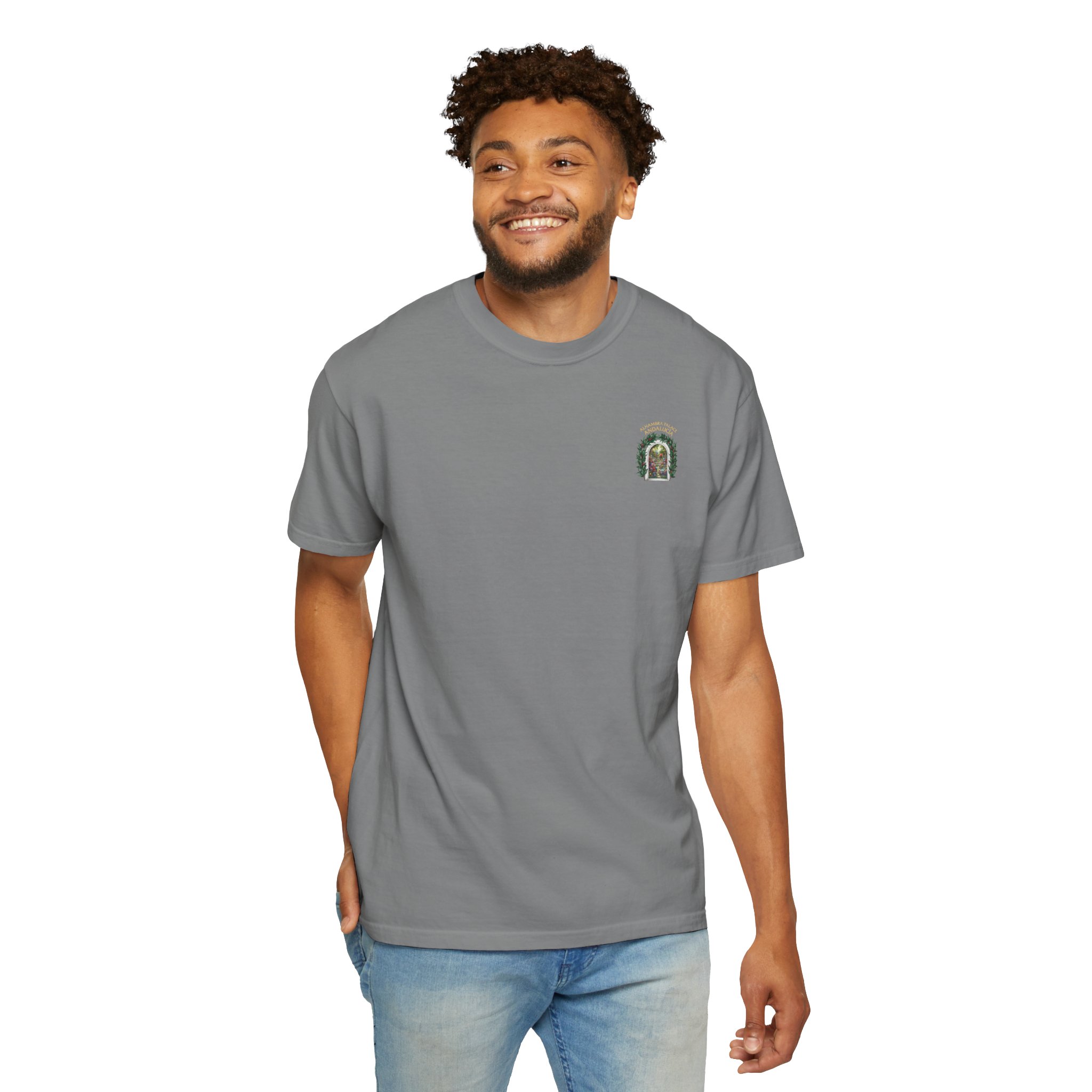 ALHAMBRA PALACE ANDALUCIA T‑Shirt — Vintage Floral Arch Travel Tee - Image 48