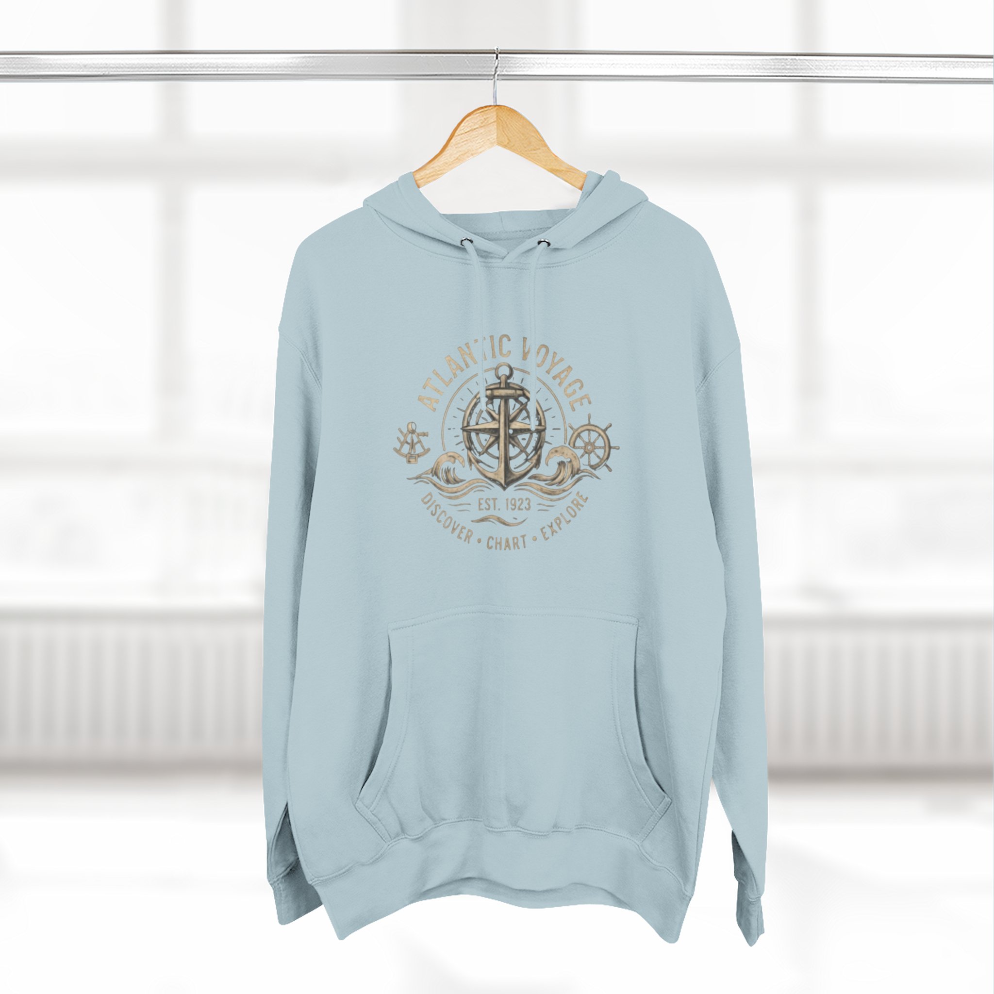 Nautical Anchor Compass Hoodie — Atlantic Voyage Graphic Pullover - Image 33