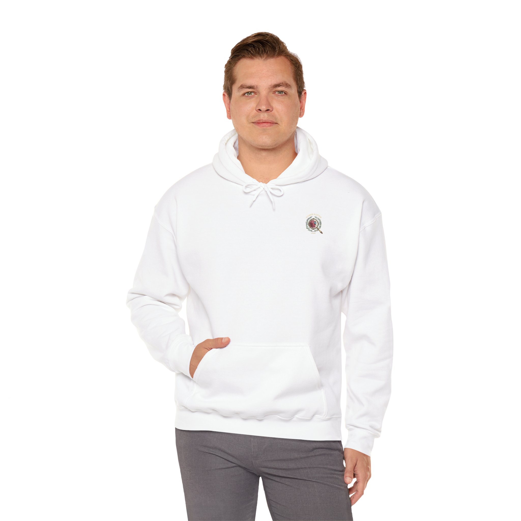 FLOWER FLUTTER FINDER COLLECTION HOODIE — Unisex Classic Pullover Hoodie - Image 12