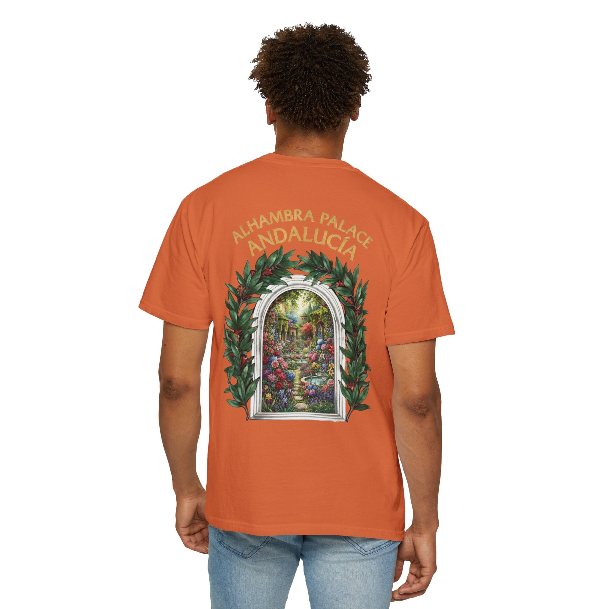 ALHAMBRA PALACE ANDALUCIA T‑Shirt — Vintage Floral Arch Travel Tee - Image 28